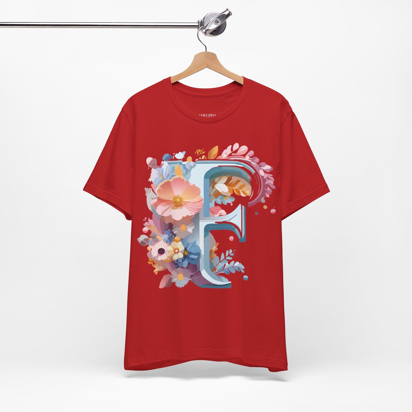 Natural Cotton Tee Shirt - Letters Collection - F Printify