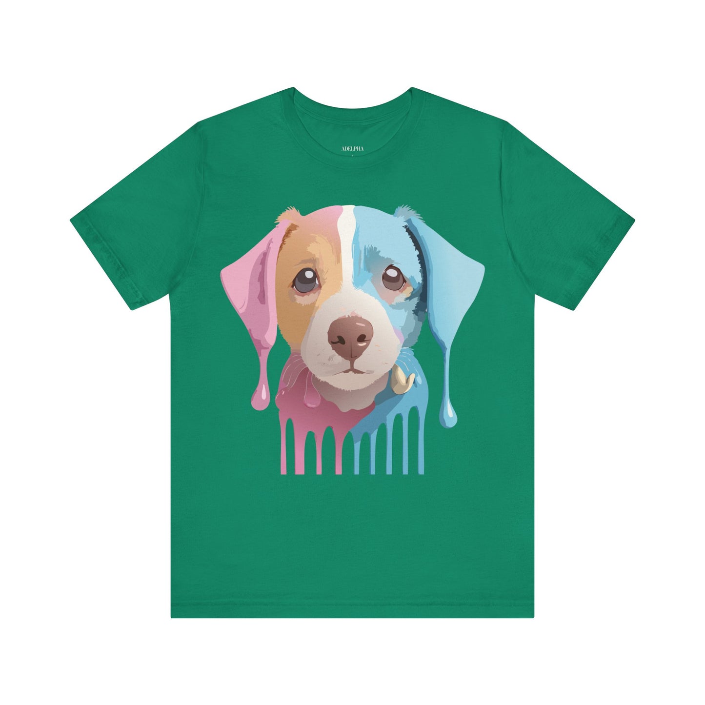 Natural Cotton Tee Shirt with Dog Printify