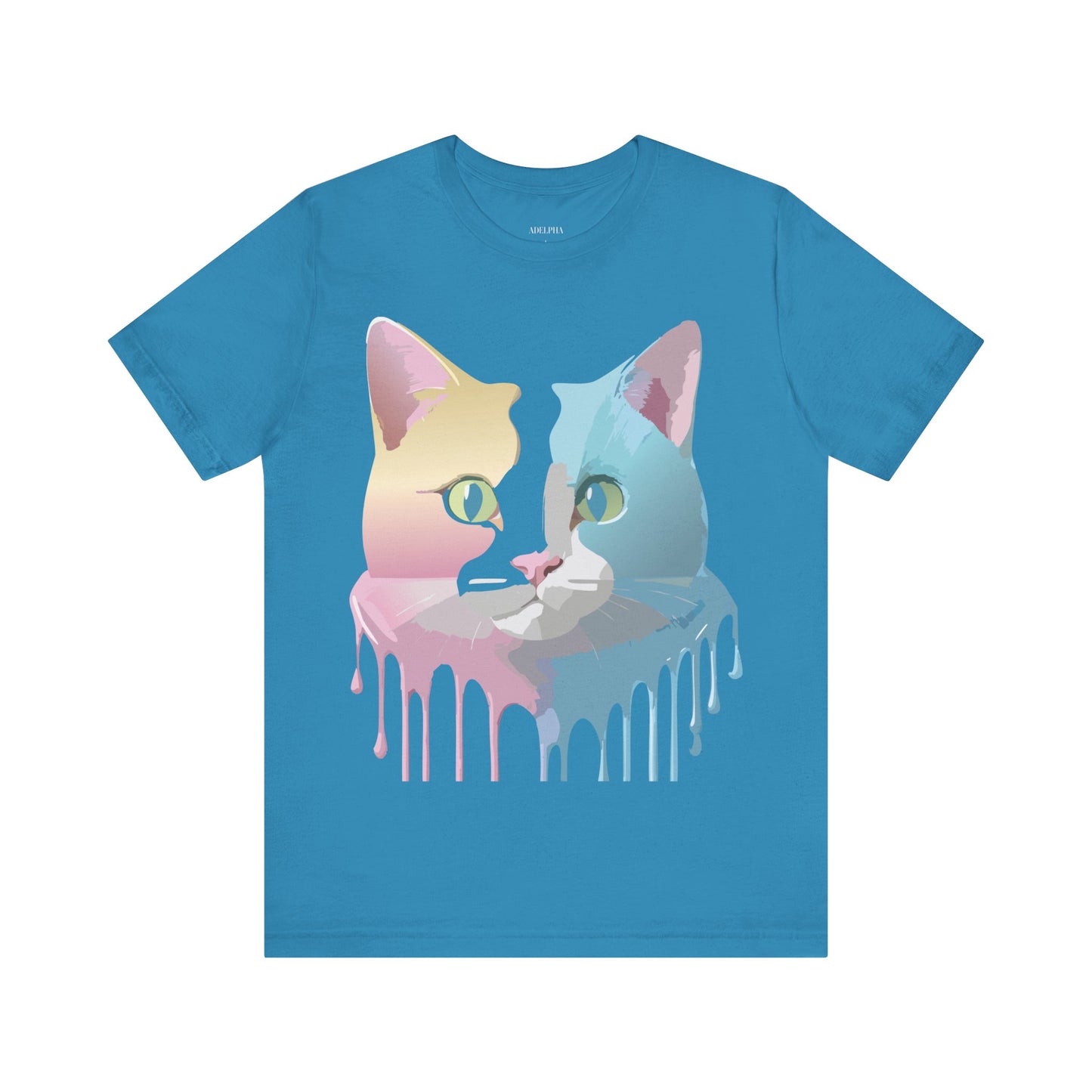 Natural Cotton Tee Shirt with Cat Printify