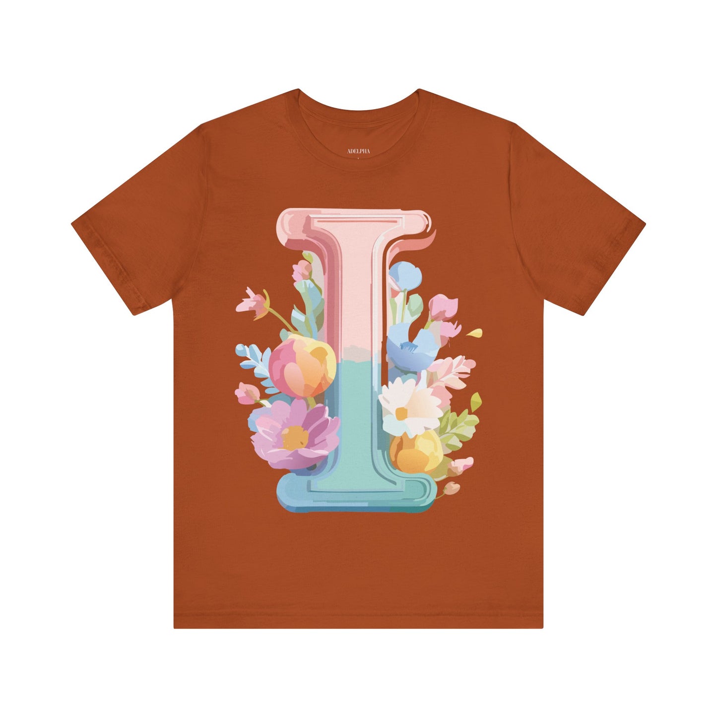 Natural Cotton Tee Shirt - Letters Collection - I Printify