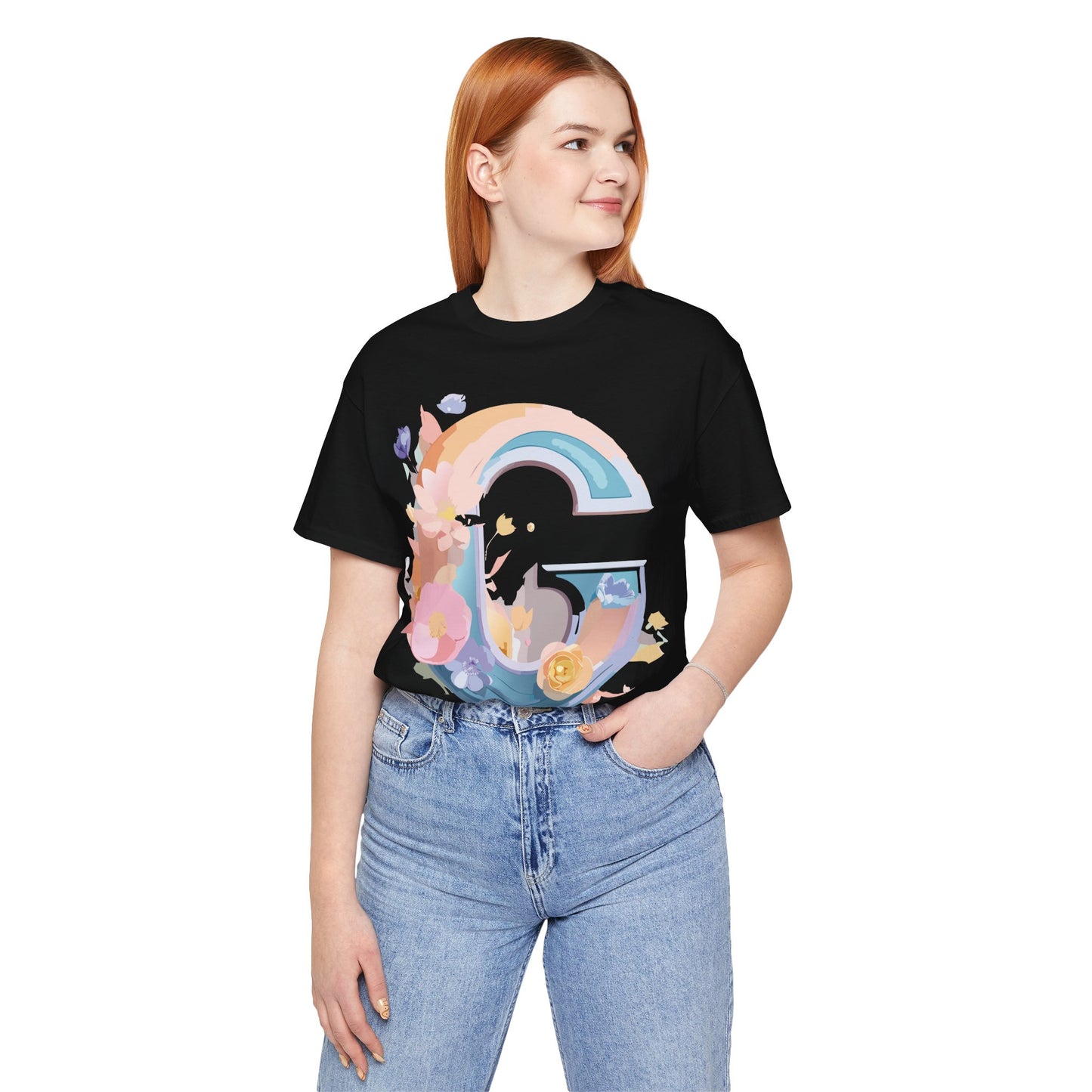 Natural Cotton Tee Shirt - Letters Collection - G Printify