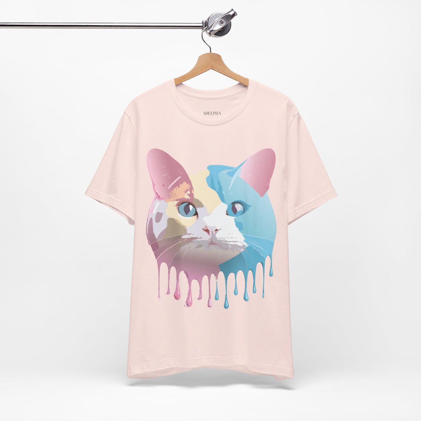 Natural Cotton Tee Shirt with Cat Printify