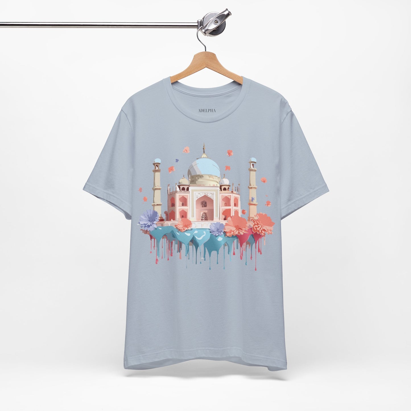 Natural Cotton Tee Shirt - Taj Mahal, India Printify