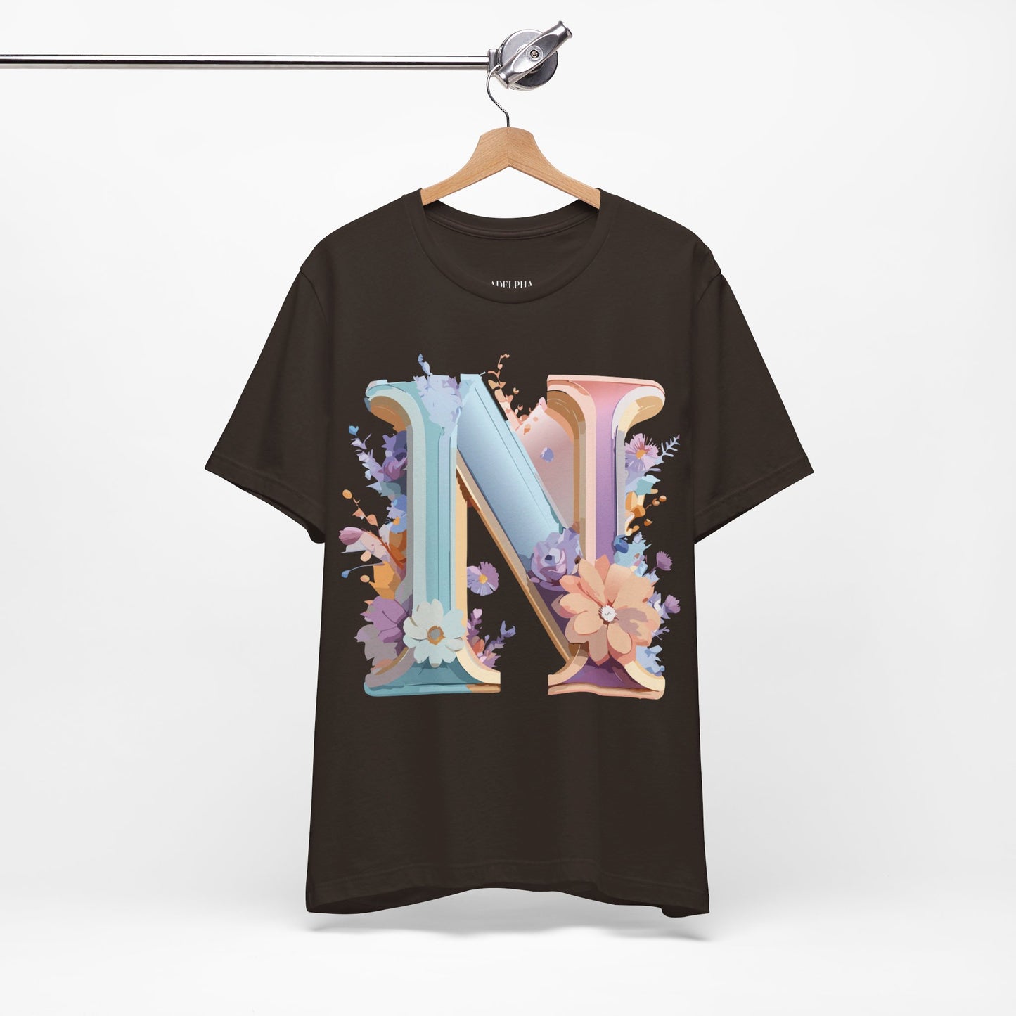 Natural Cotton Tee Shirt - Letters Collection - N Printify