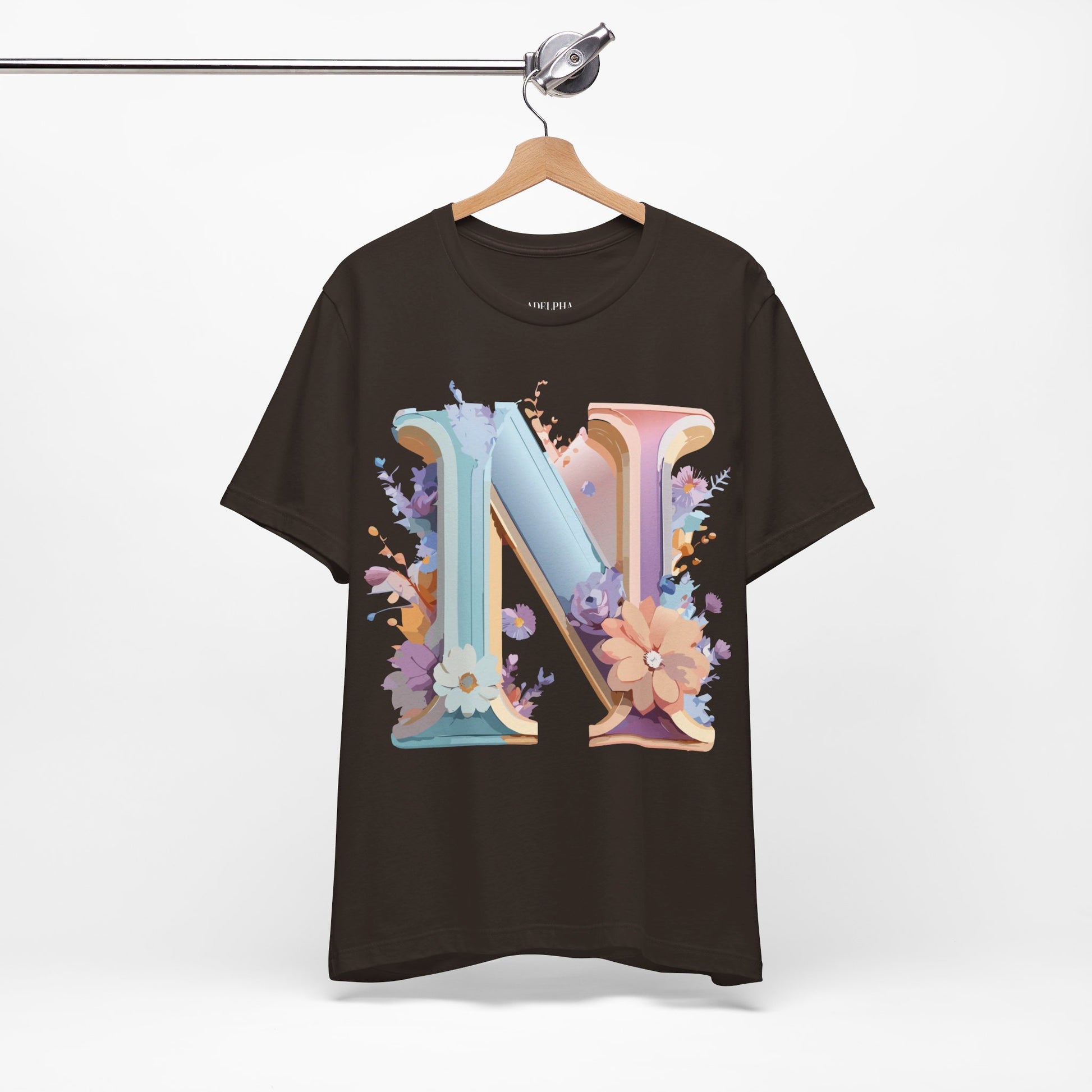 Natural Cotton Tee Shirt - Letters Collection - N Printify
