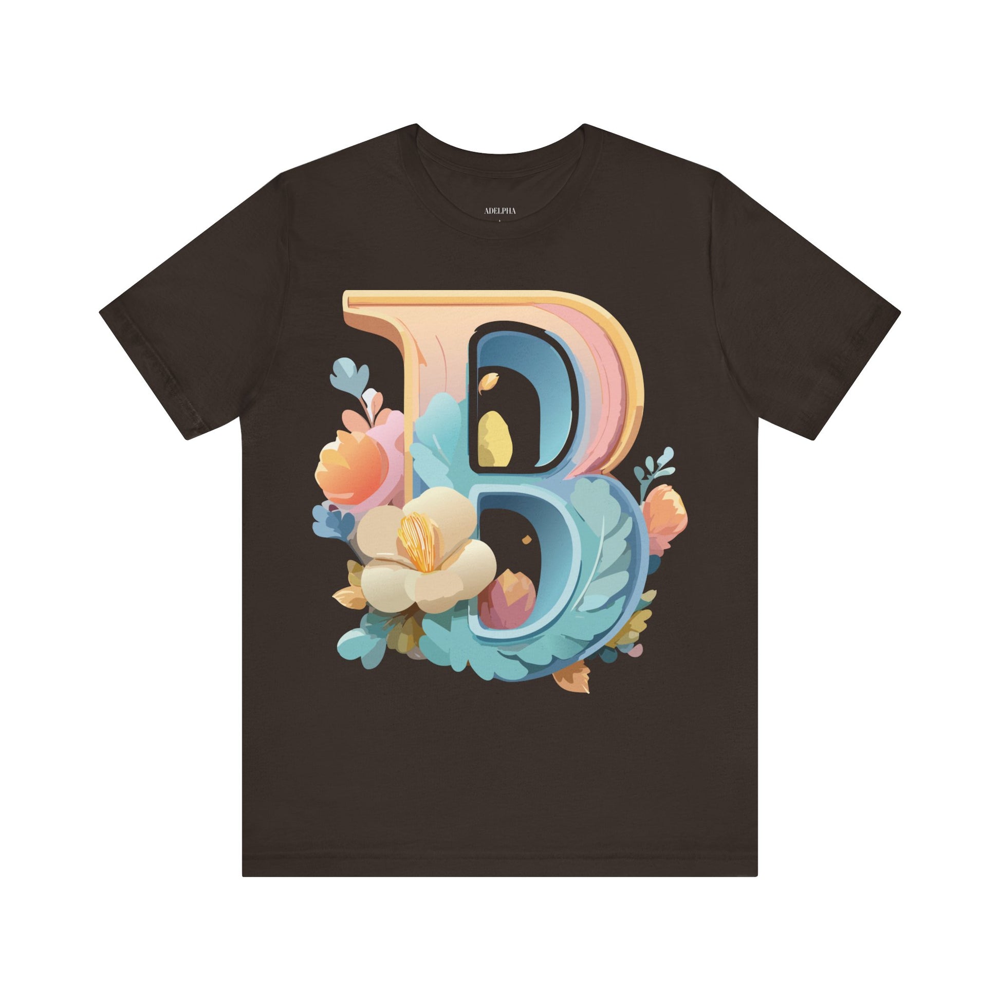 Natural Cotton Tee Shirt - Letters Collection - B Printify