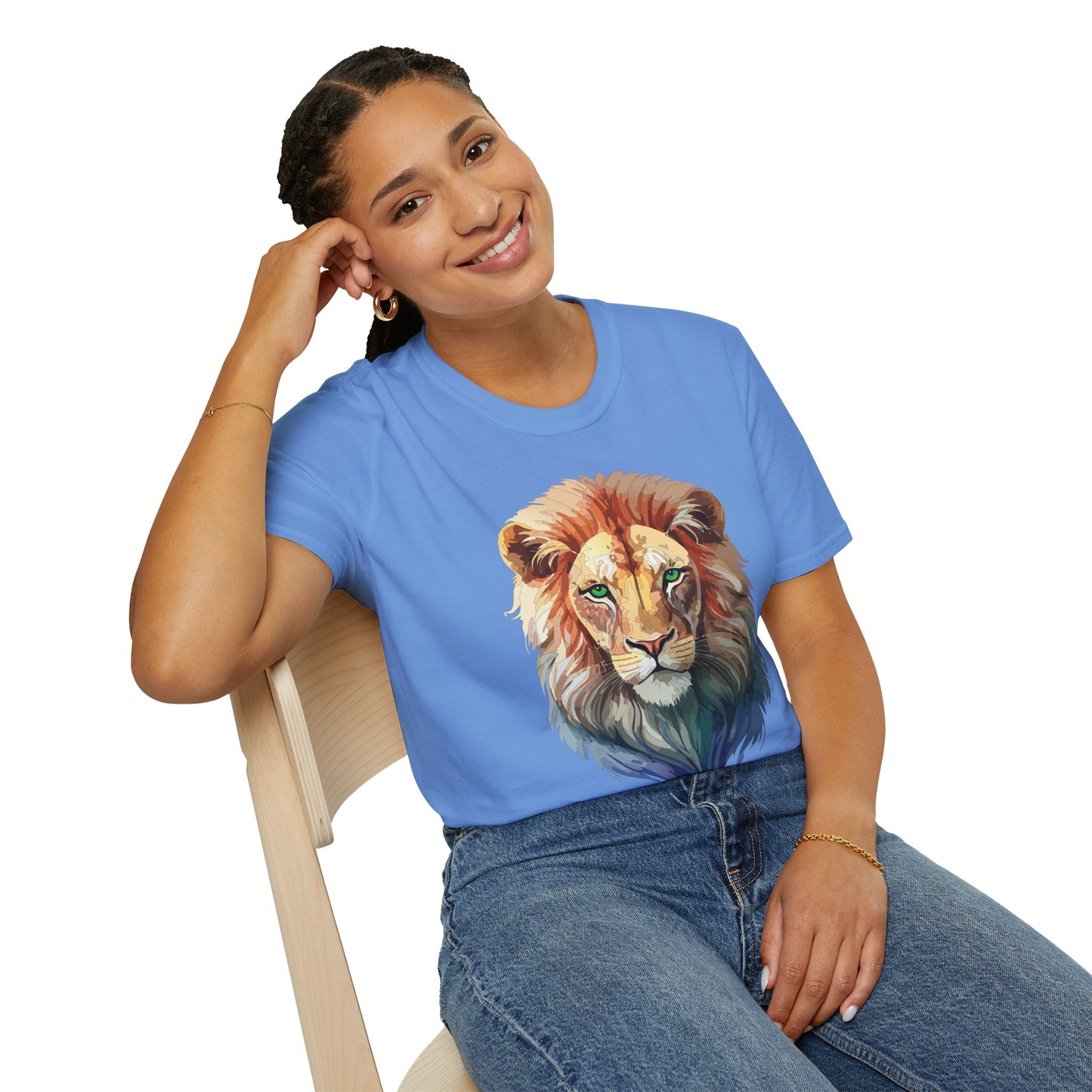 Lion Shirt, Shirt with Lion, Floral Lion Tee, Shirt with Animals