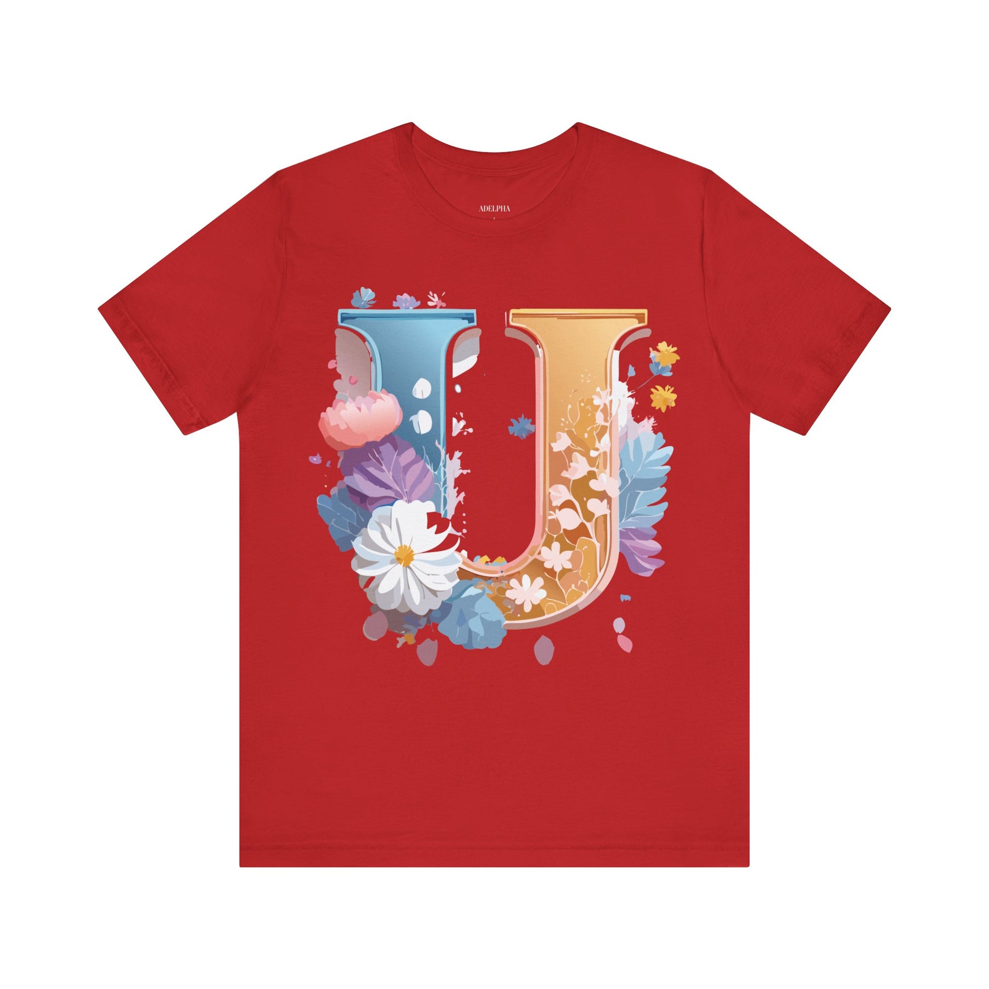 Natural Cotton Tee Shirt - Letters Collection - U Printify