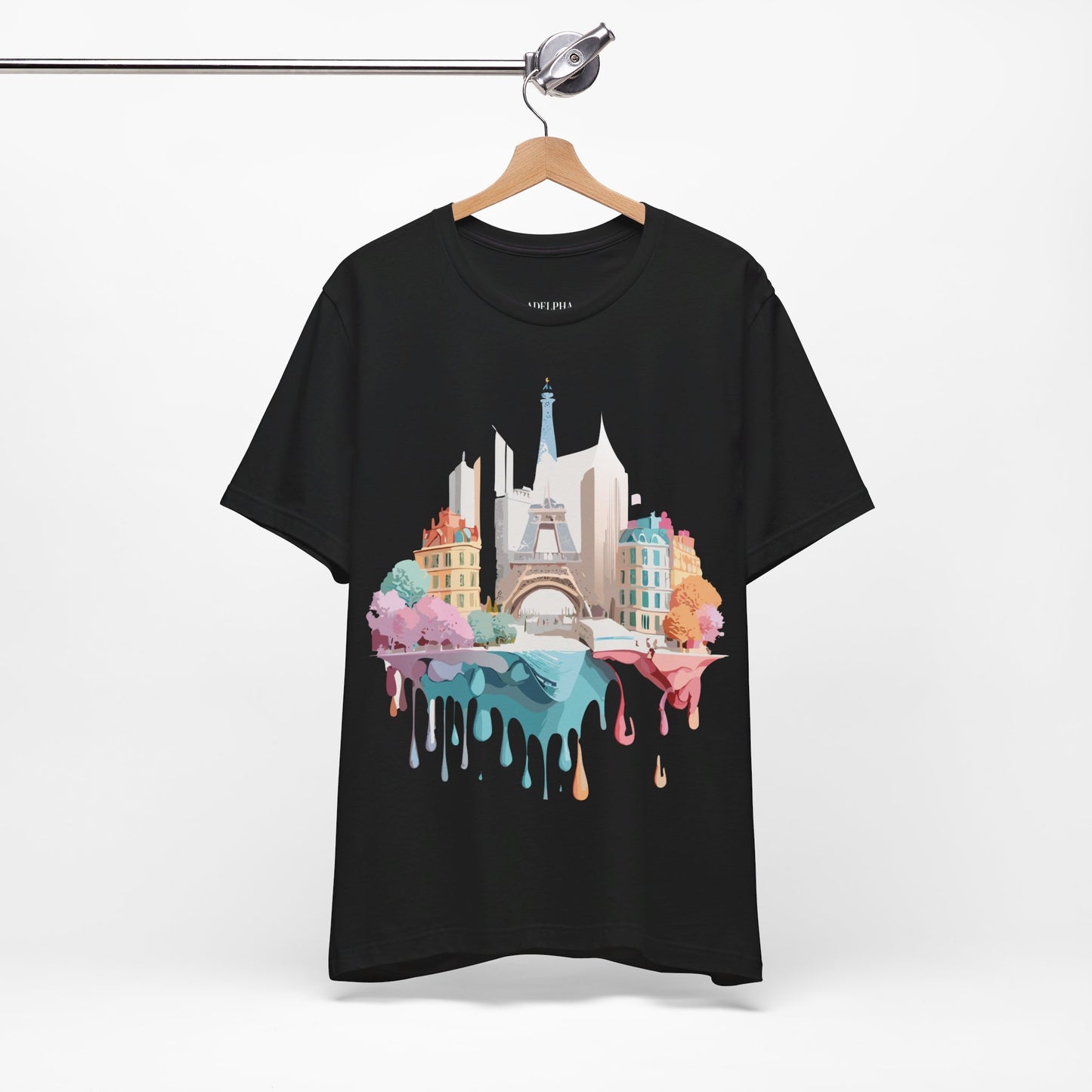Natural Cotton Tee Shirt - Beautiful Places Collection - Paris Printify