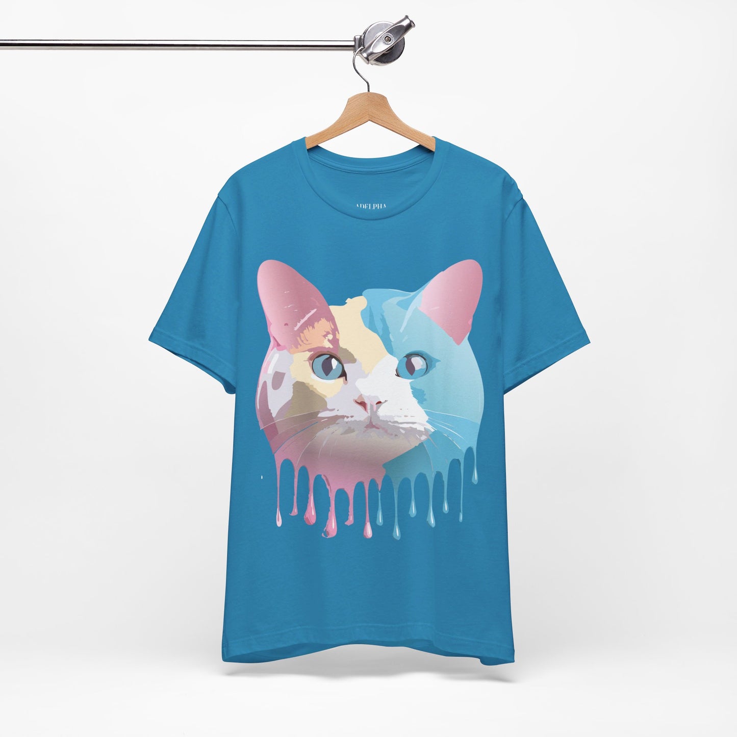 Natural Cotton Tee Shirt with Cat Printify