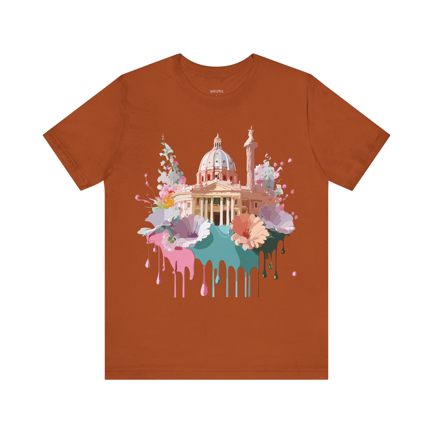Natural Cotton Tee Shirt - Beautiful Places Collection - Rome Printify