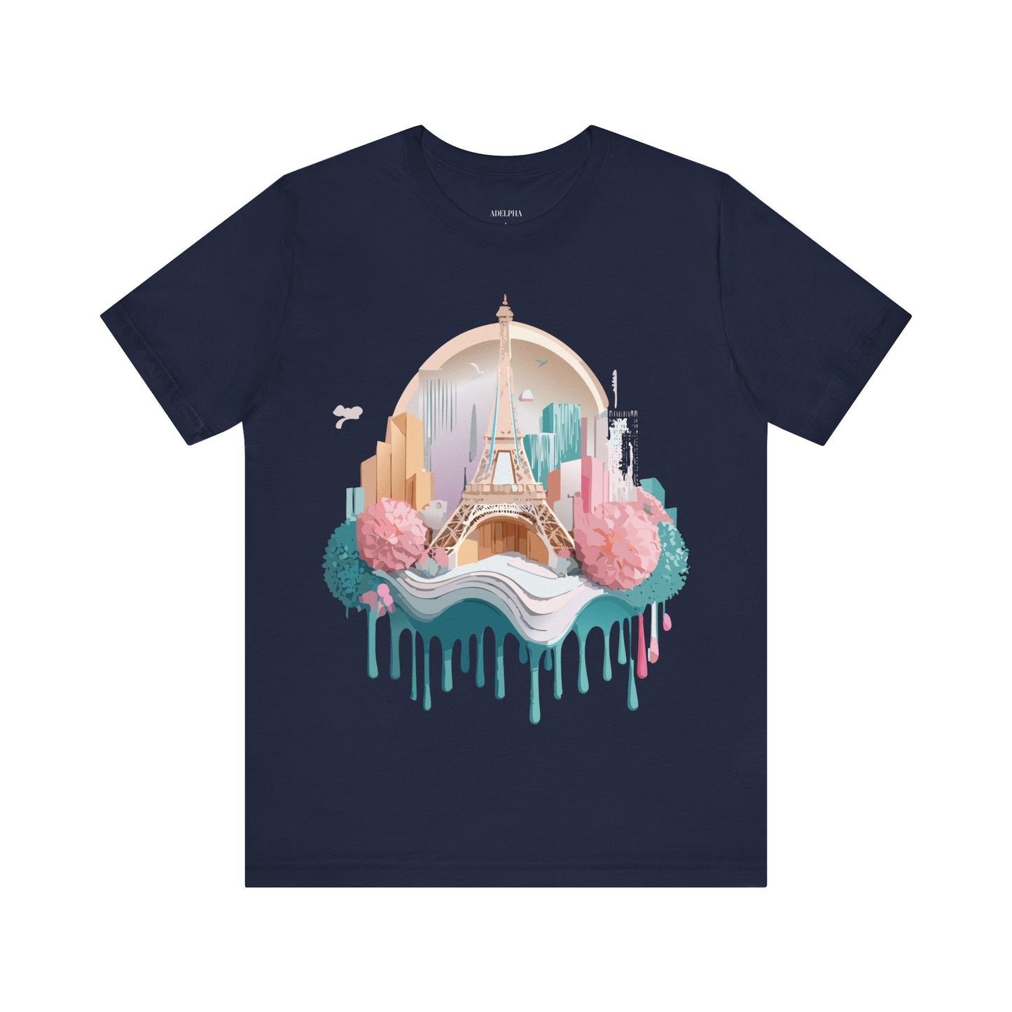 Natural Cotton Tee Shirt - Beautiful Places Collection - Paris Printify