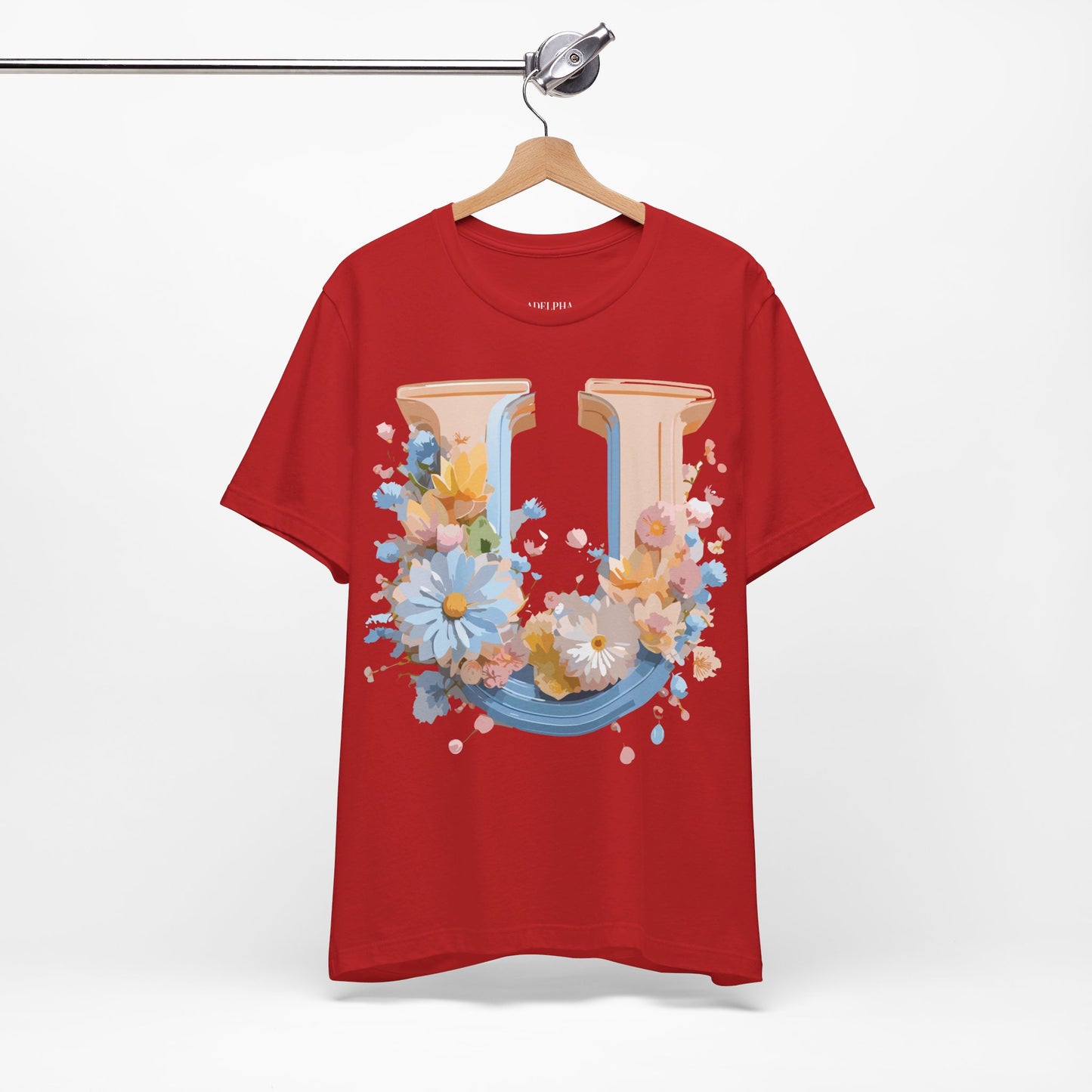 Natural Cotton Tee Shirt - Letters Collection - U Printify