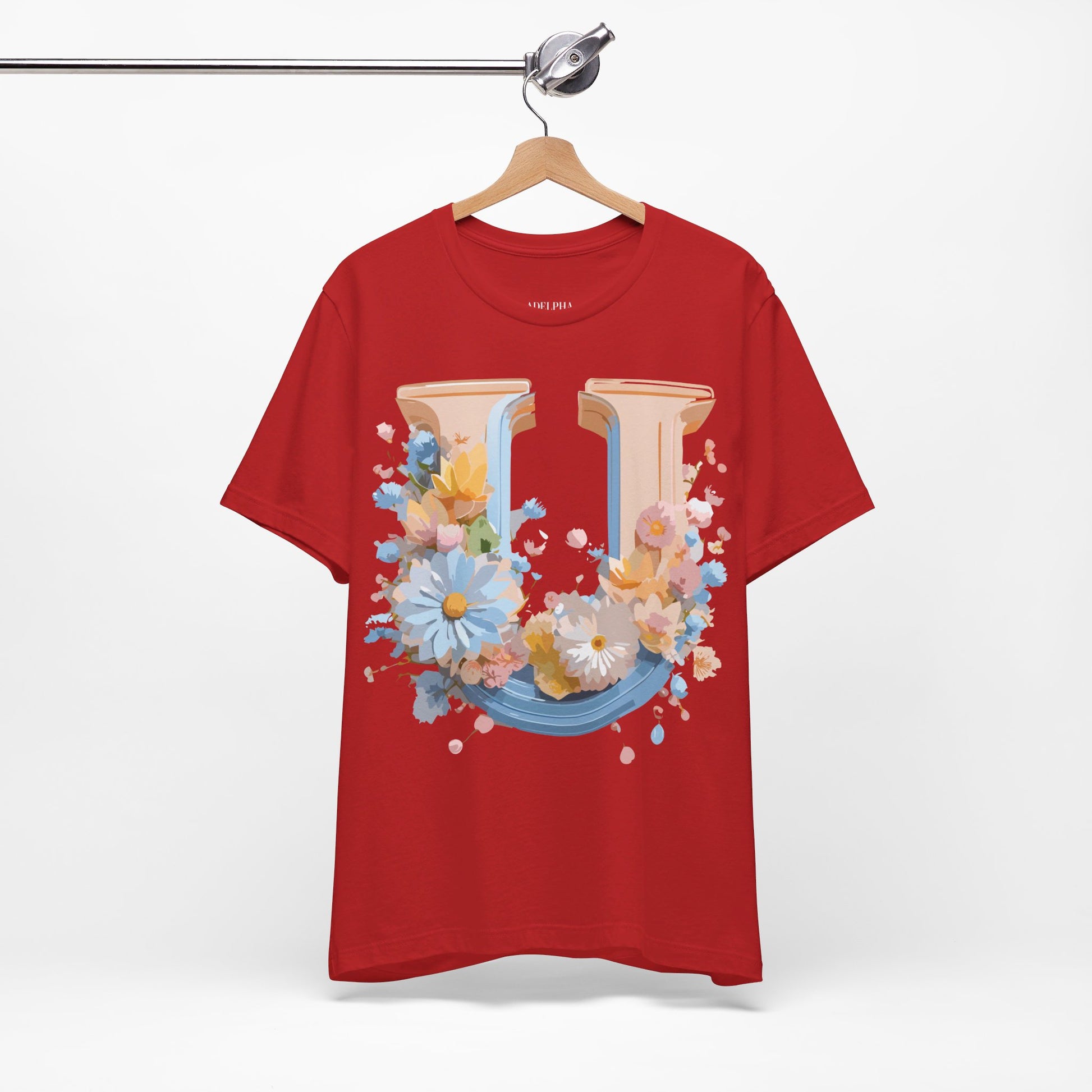 Natural Cotton Tee Shirt - Letters Collection - U Printify