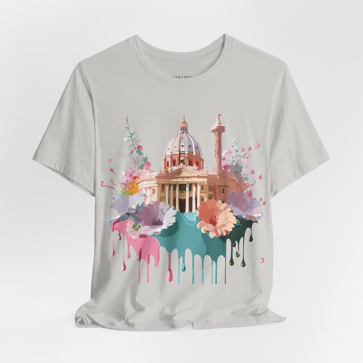 Natural Cotton Tee Shirt - Beautiful Places Collection - Rome Printify
