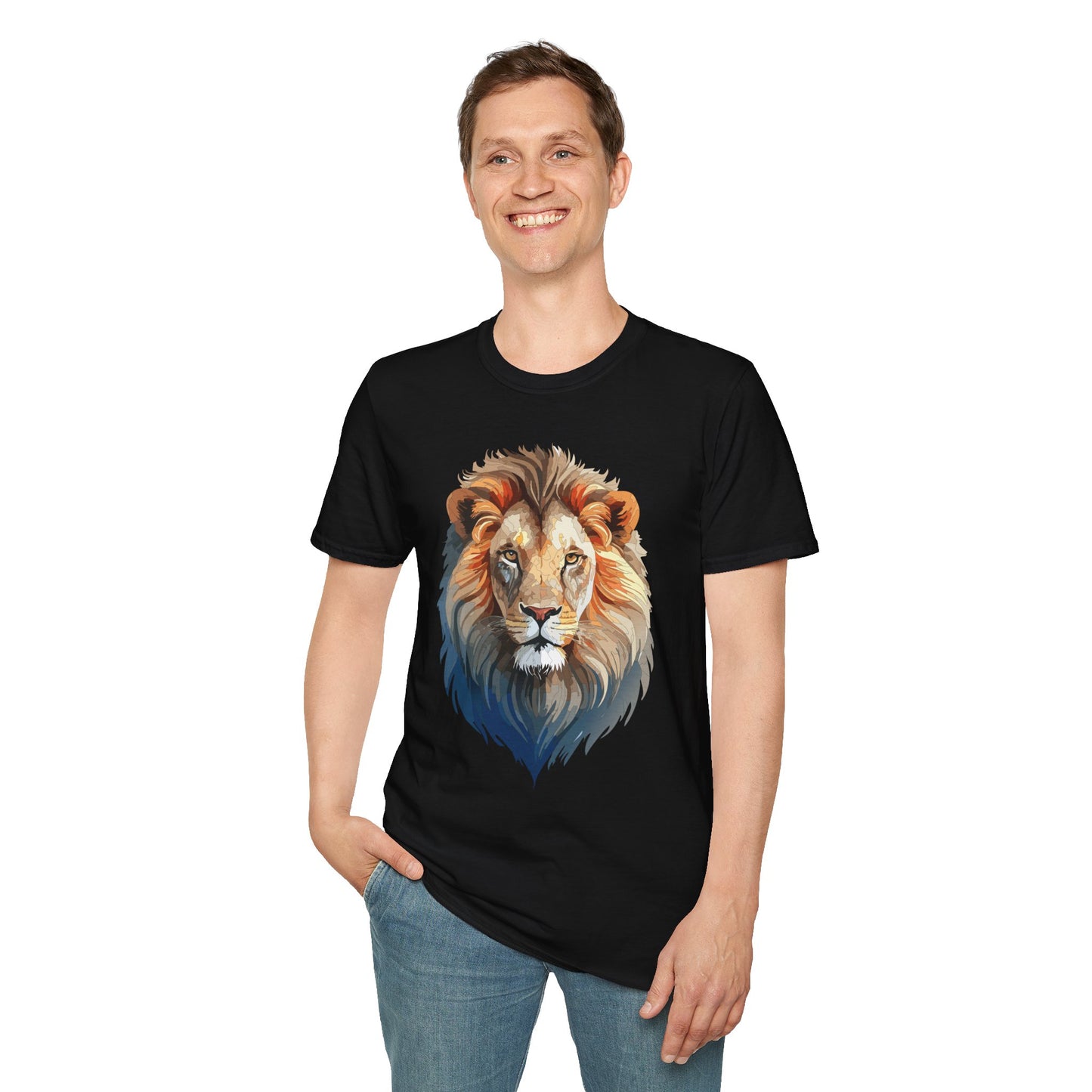 Lion Shirt, Shirt with Lion, Floral Lion Tee, Shirt with Animals