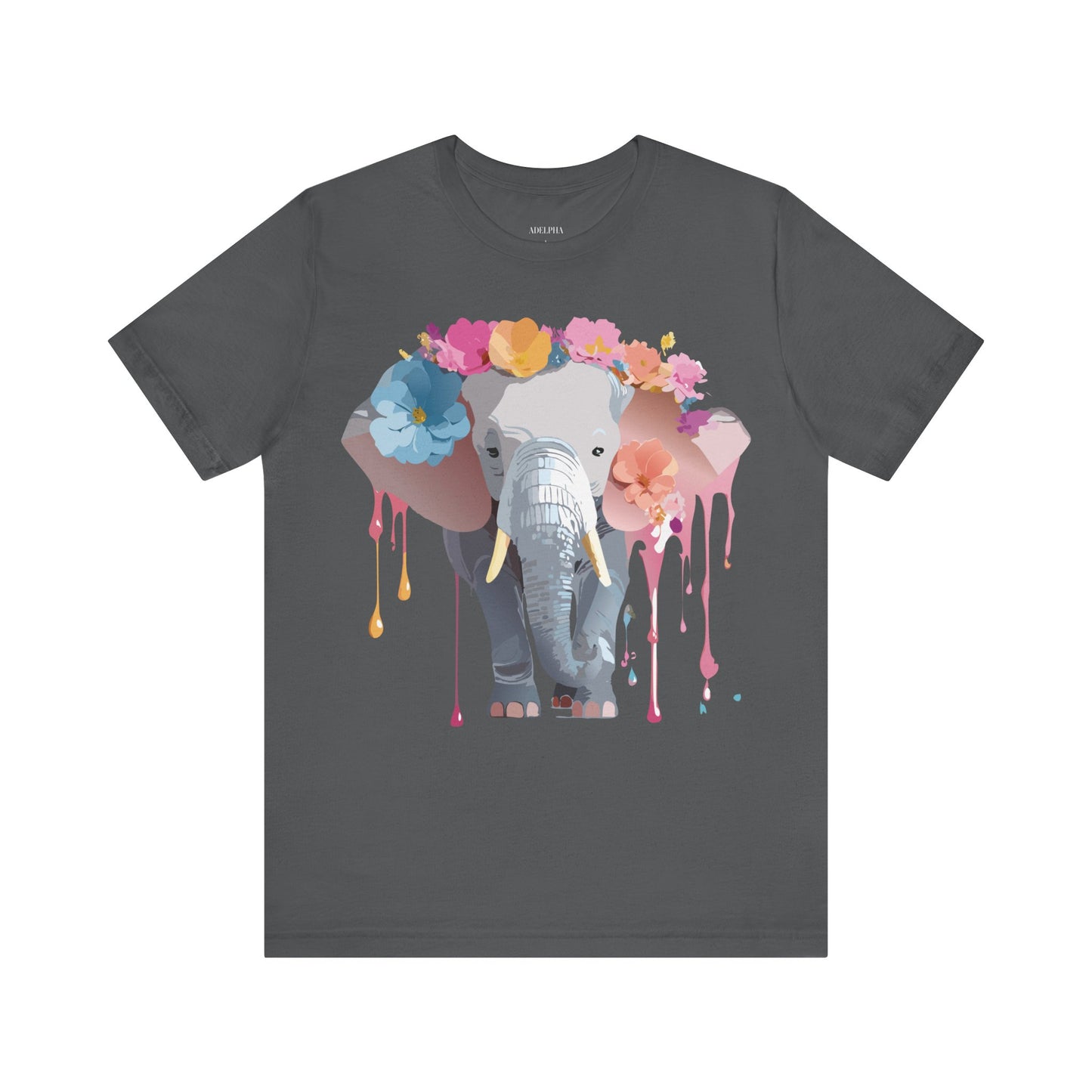 Natural Cotton Tee Shirt with Elephant Printify