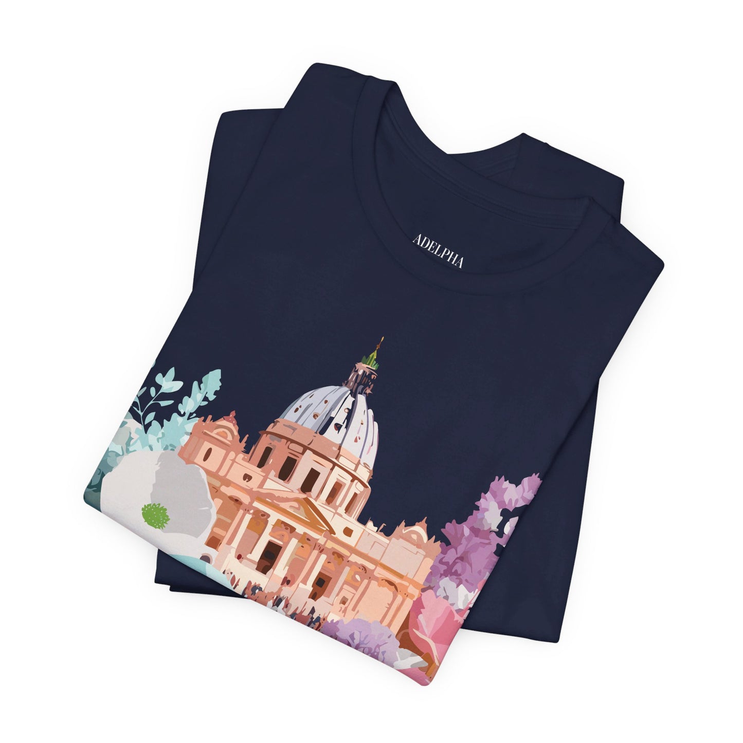 Natural Cotton Tee Shirt - Beautiful Places Collection - Rome Printify