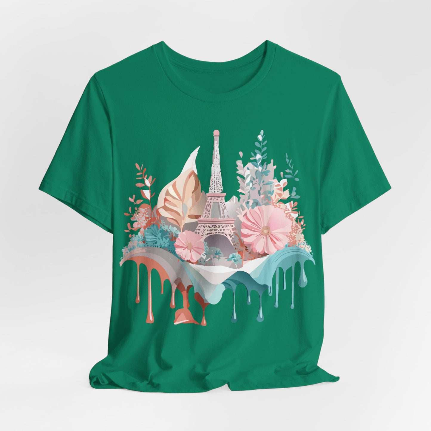 Natural Cotton Tee Shirt - Beautiful Places Collection - Paris Printify