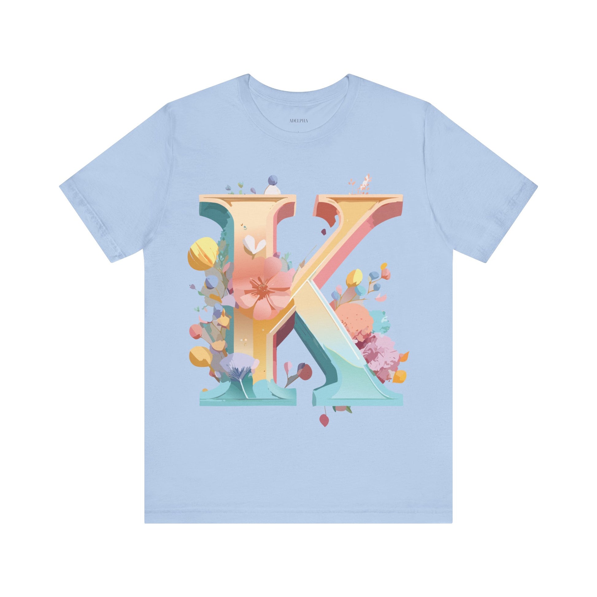 Natural Cotton Tee Shirt - Letters Collection - K Printify