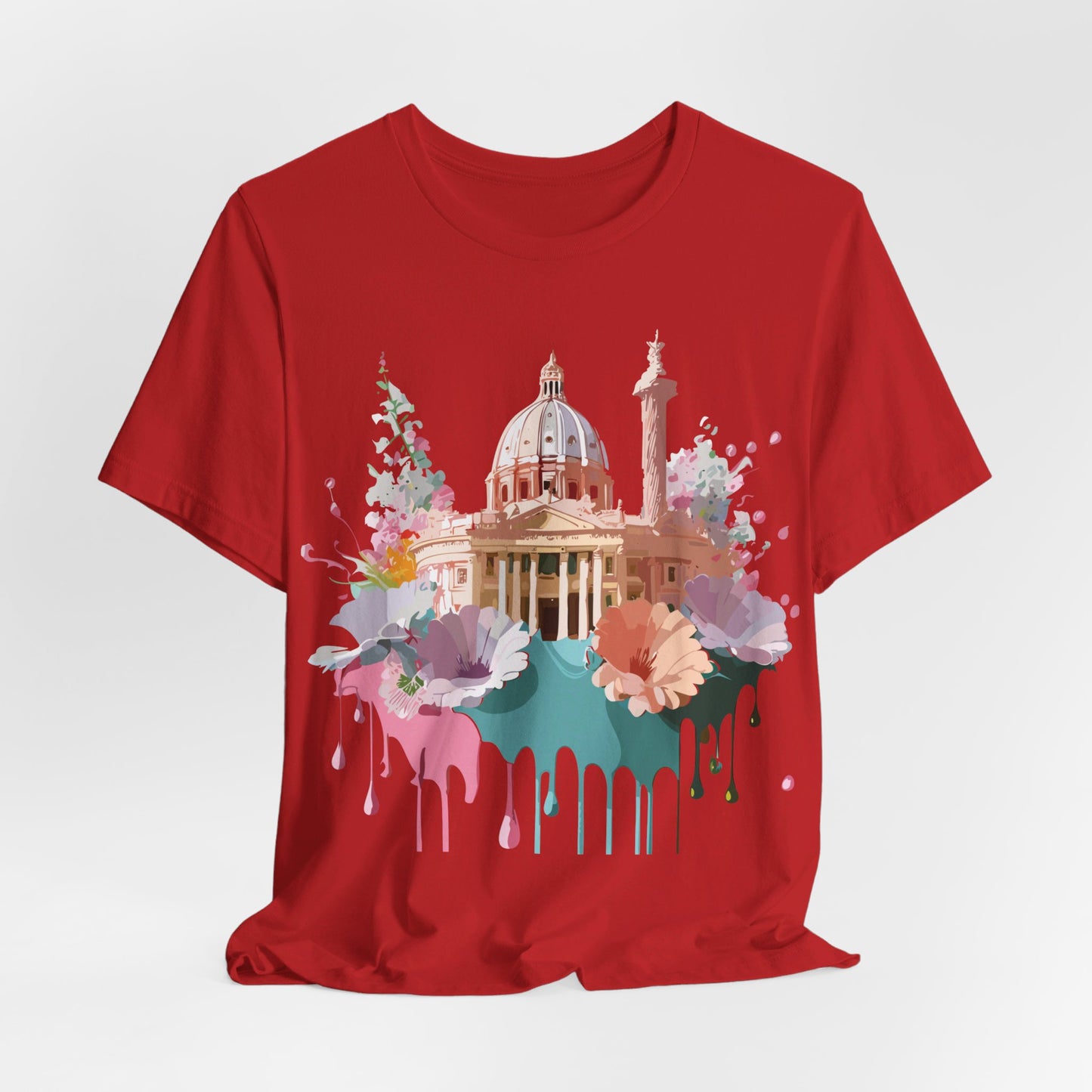 Natural Cotton Tee Shirt - Beautiful Places Collection - Rome Printify