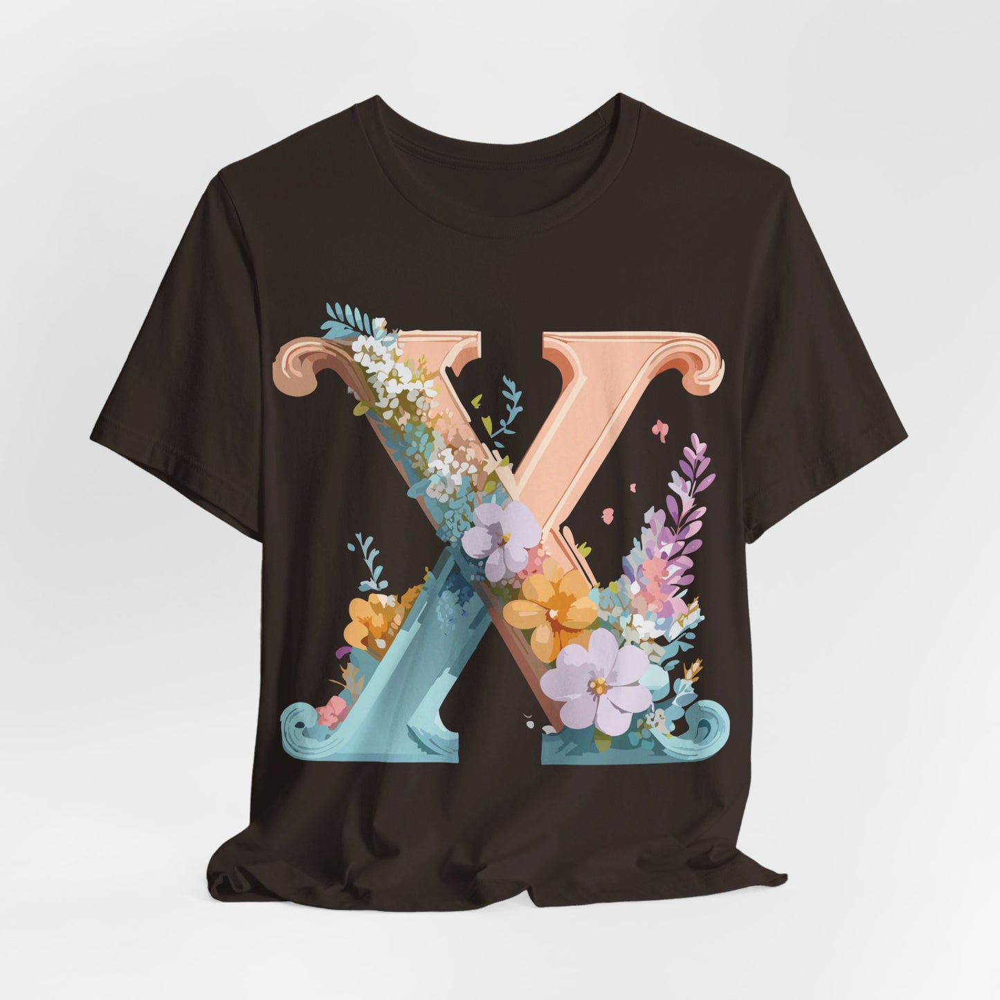 Natural Cotton Tee Shirt - Letters Collection - X Printify