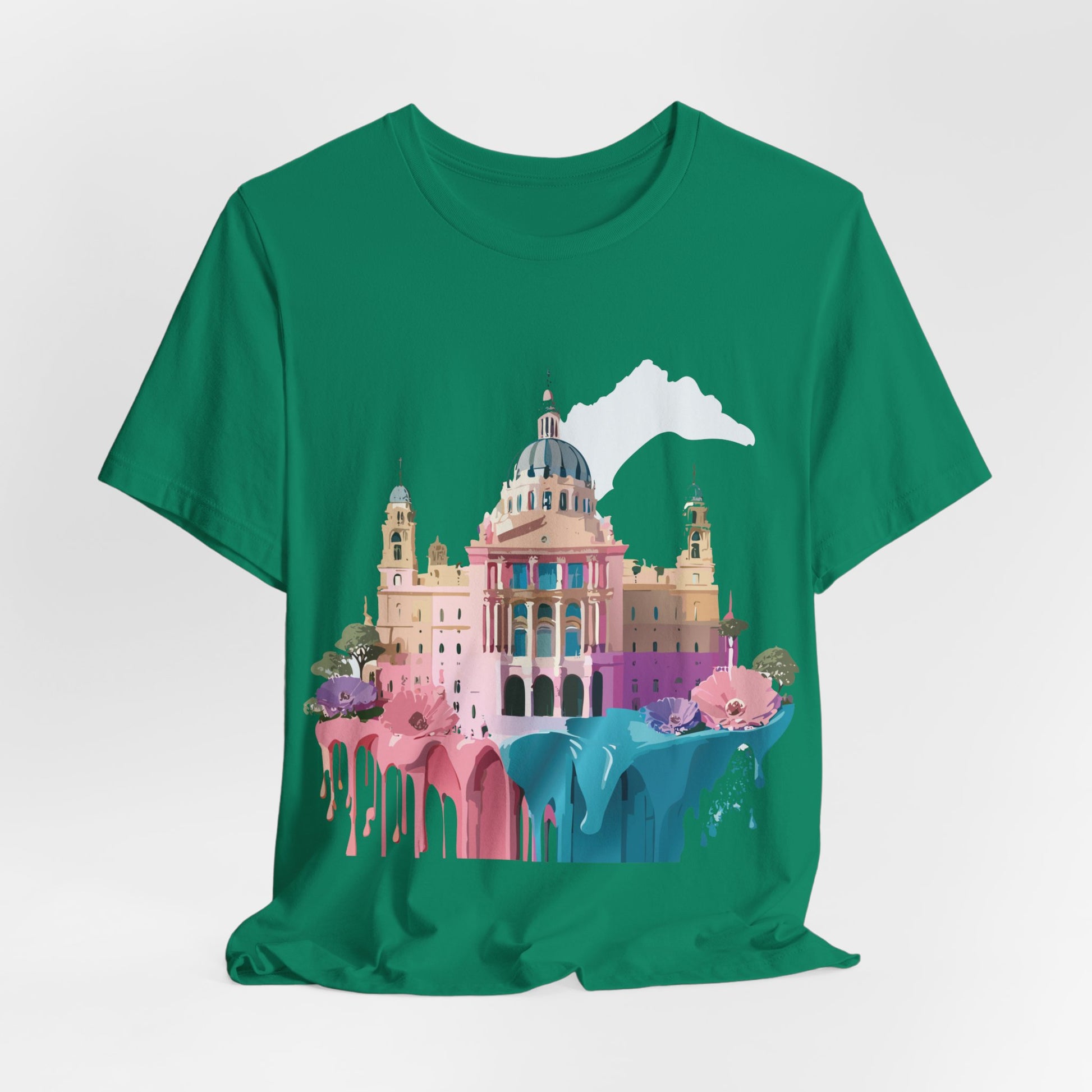 Natural Cotton Tee Shirt - Beautiful Places Collection - Madrid Printify