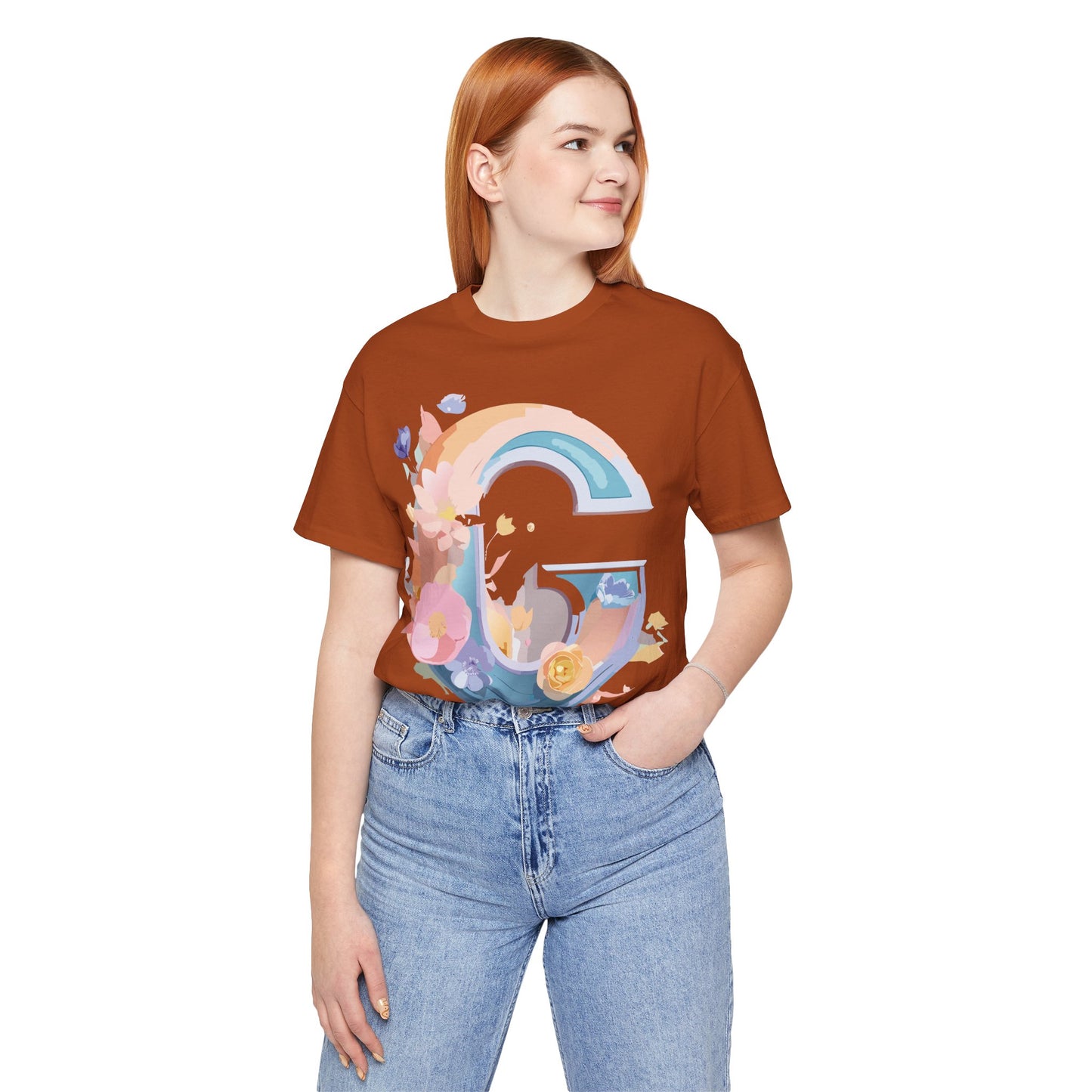 Natural Cotton Tee Shirt - Letters Collection - G Printify