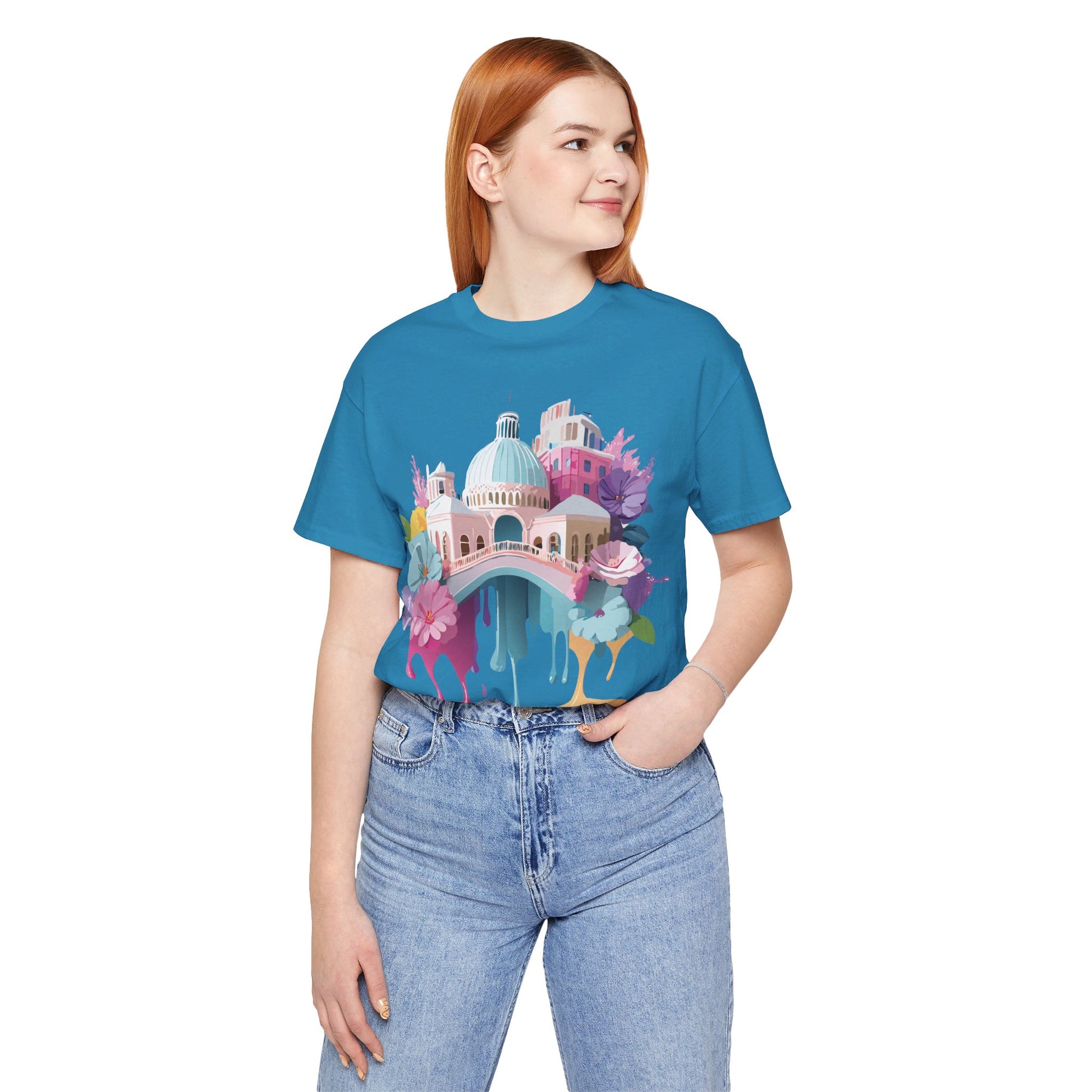Natural Cotton Tee Shirt - Beautiful Places Collection - Venice Printify