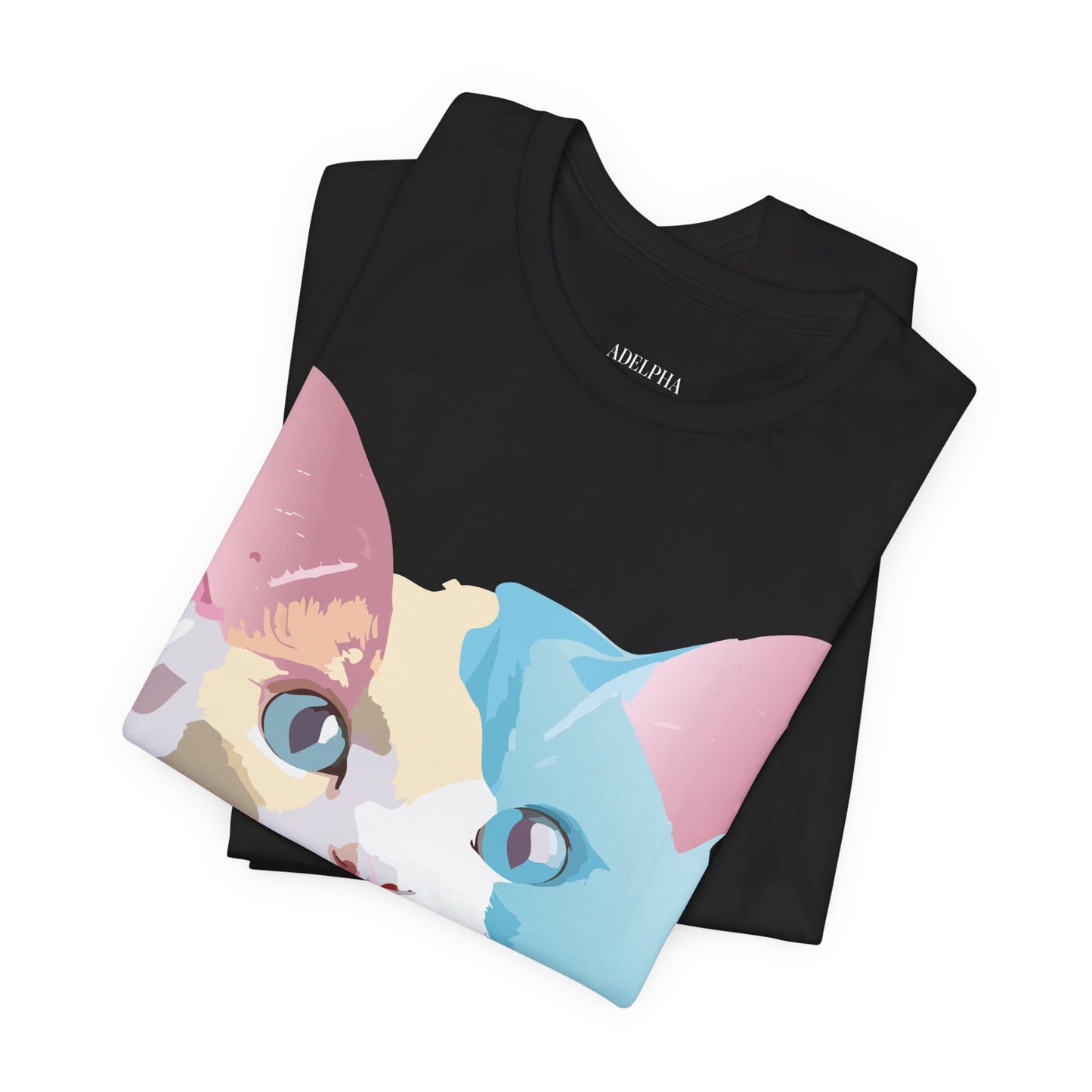 Natural Cotton Tee Shirt with Cat Printify