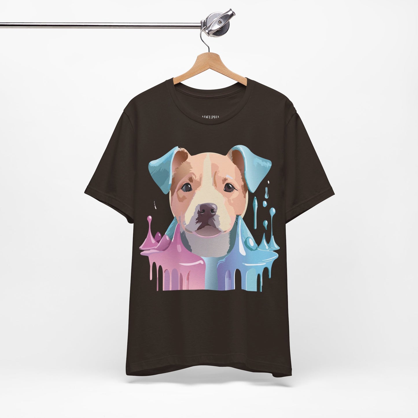 Natural Cotton Tee Shirt with Dog Printify
