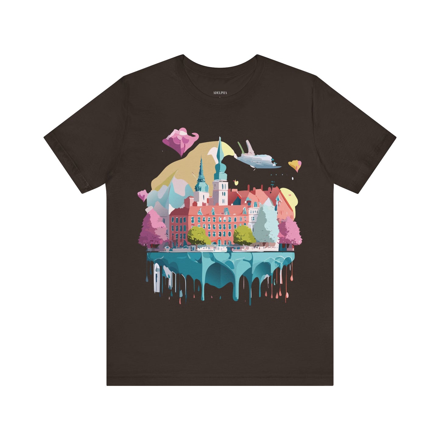 Natural Cotton Tee Shirt - Beautiful Places Collection - Warnemünde and Rostock - Germany Printify