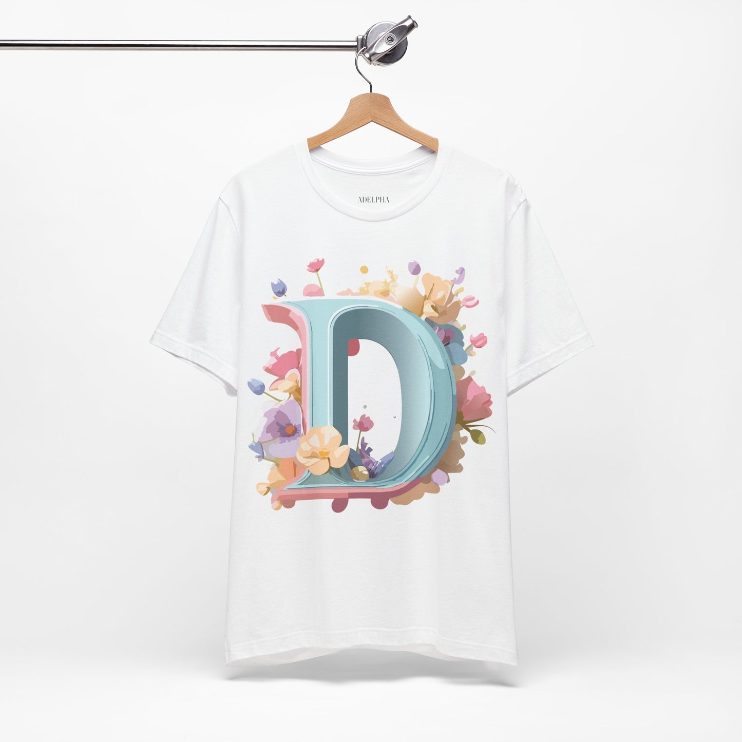 Natural Cotton Tee Shirt - Letters Collection - D Printify