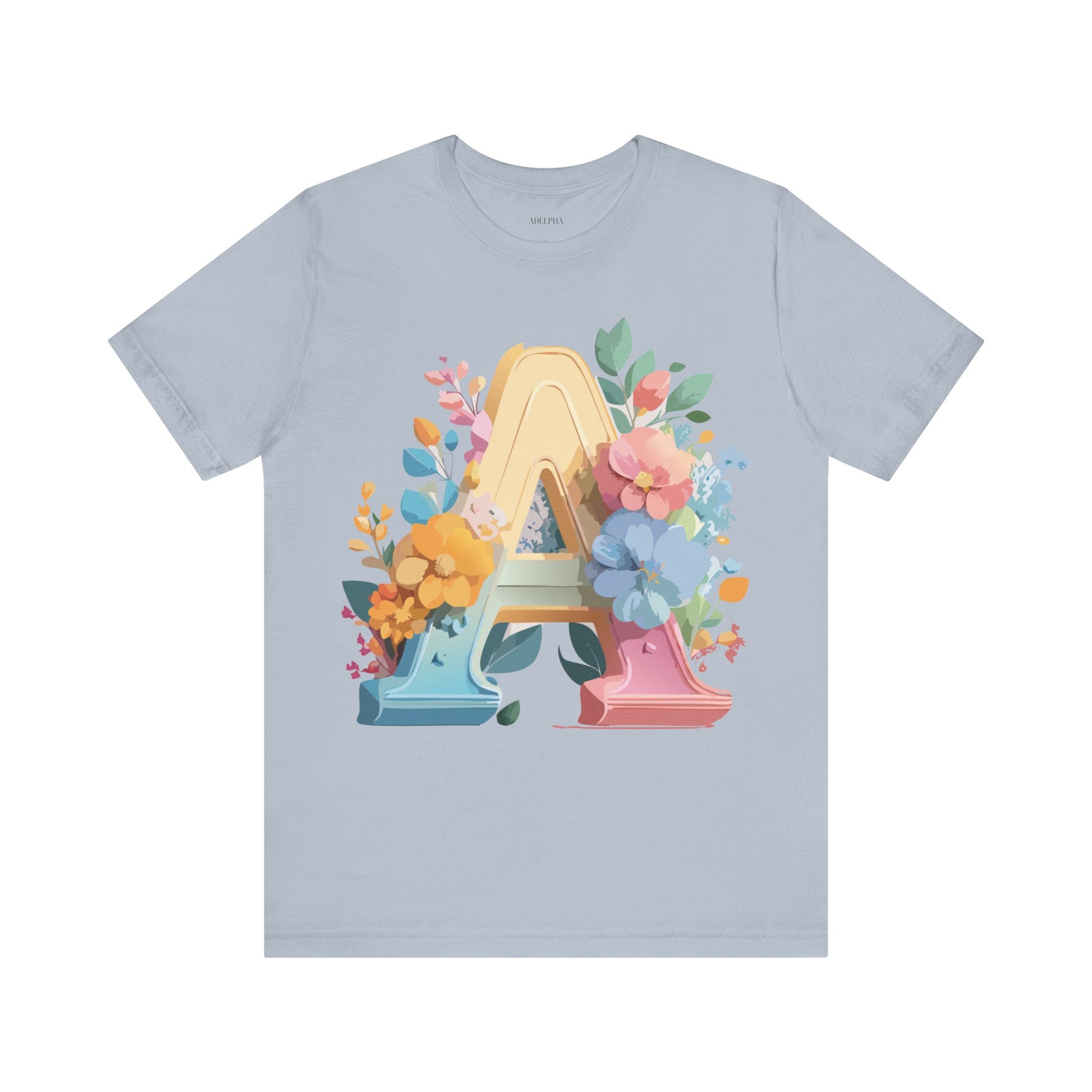Natural Cotton Tee Shirt - Letters Collection - A Printify