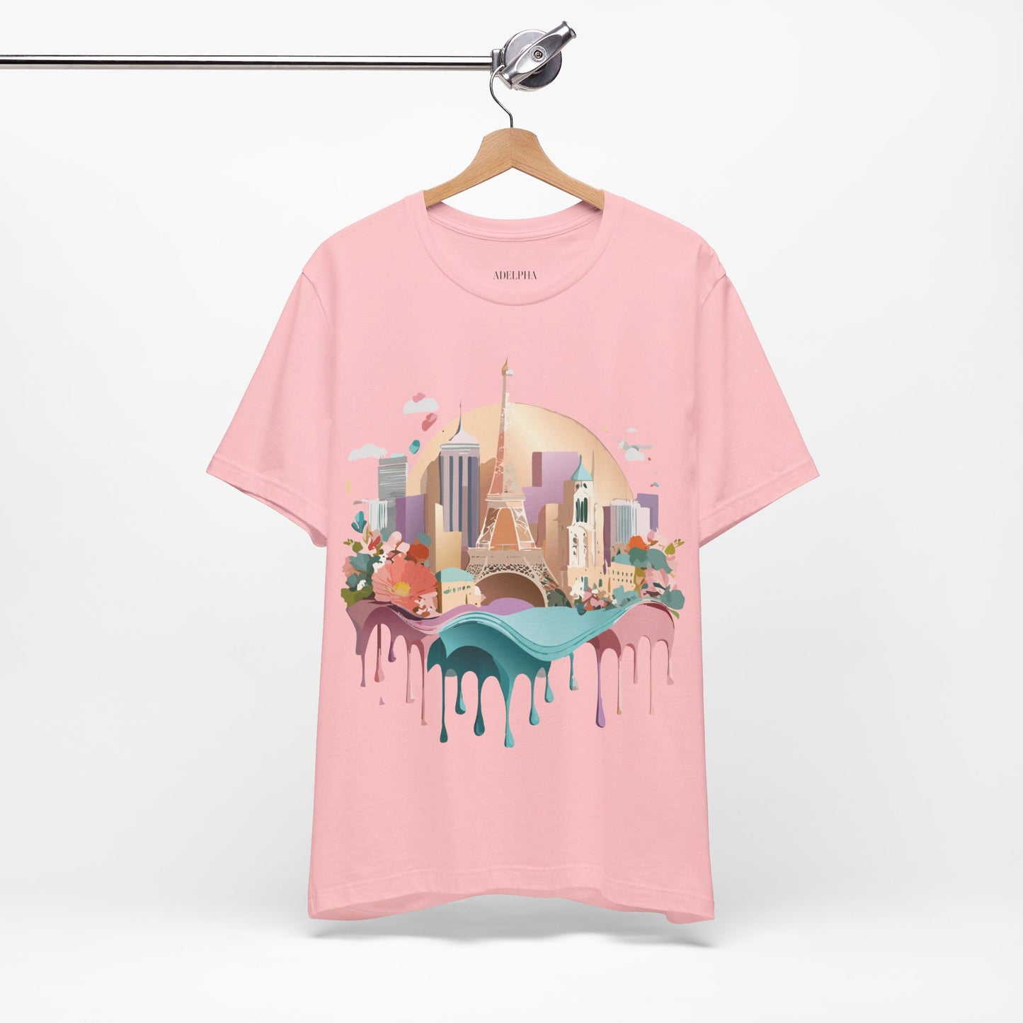 Natural Cotton Tee Shirt - Beautiful Places Collection - Paris Printify