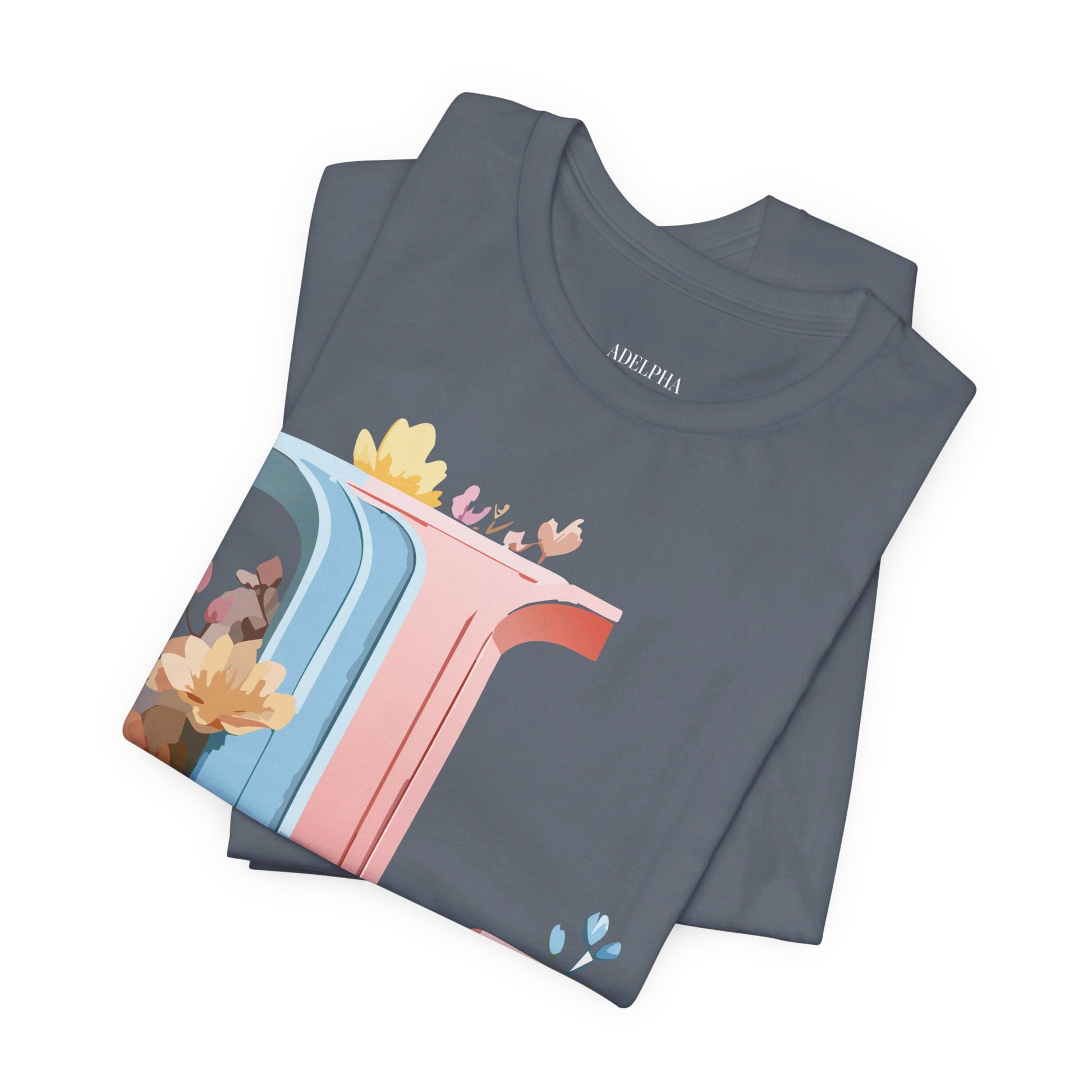 Natural Cotton Tee Shirt - Letters Collection - L Printify