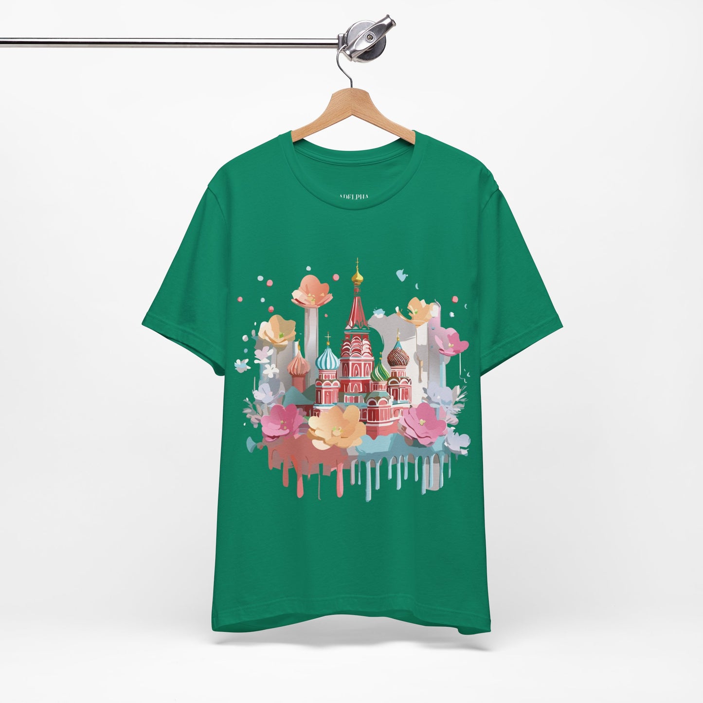 Natural Cotton Tee Shirt - Beautiful Places Collection - Moscow Printify