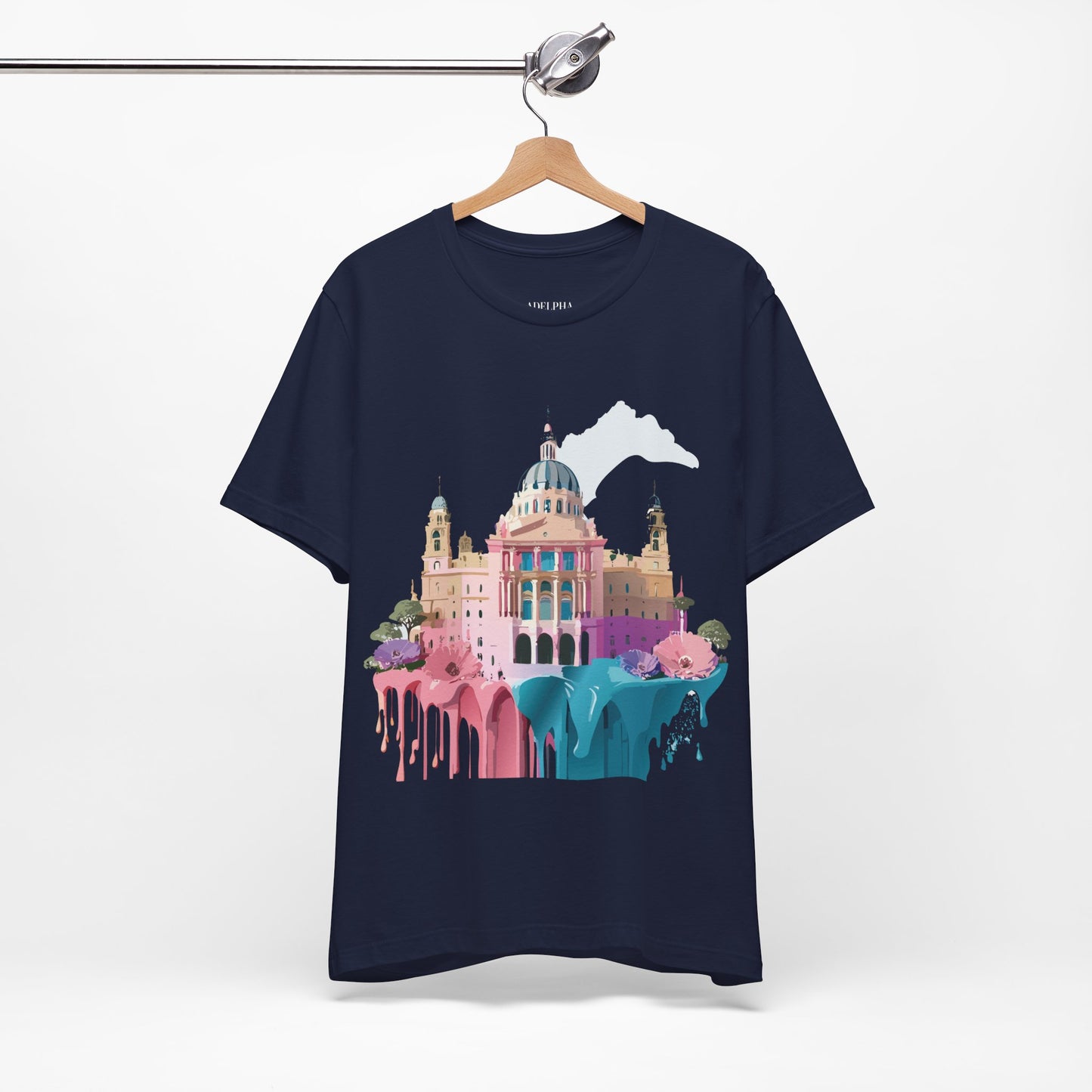 Natural Cotton Tee Shirt - Beautiful Places Collection - Madrid Printify