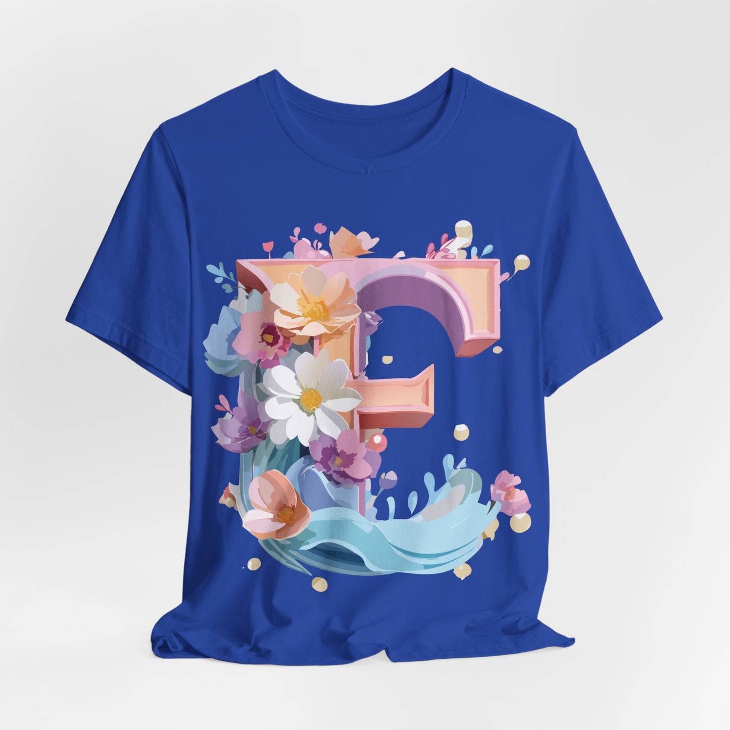 Natural Cotton Tee Shirt - Letters Collection - E Printify
