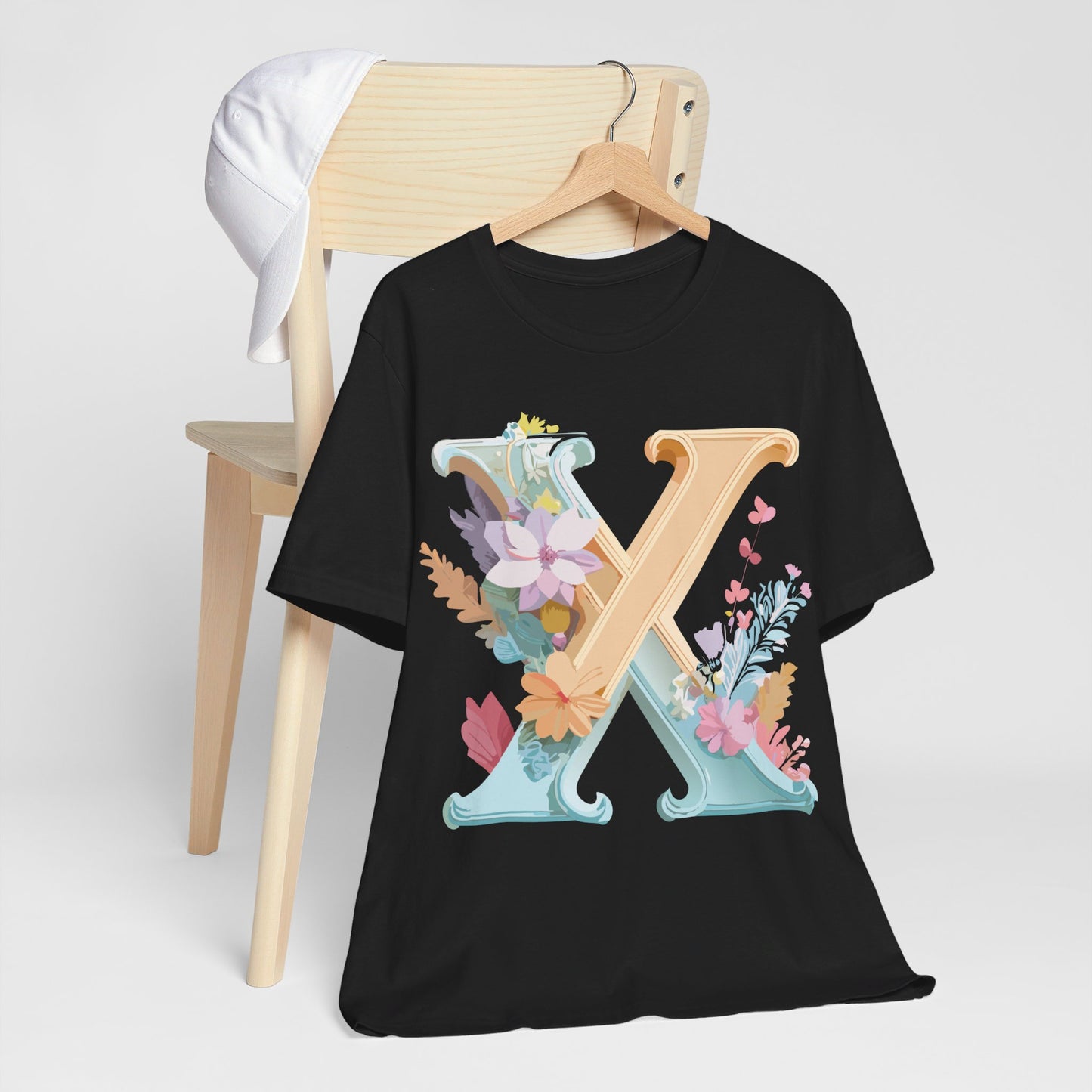 Natural Cotton Tee Shirt - Letters Collection - X Printify