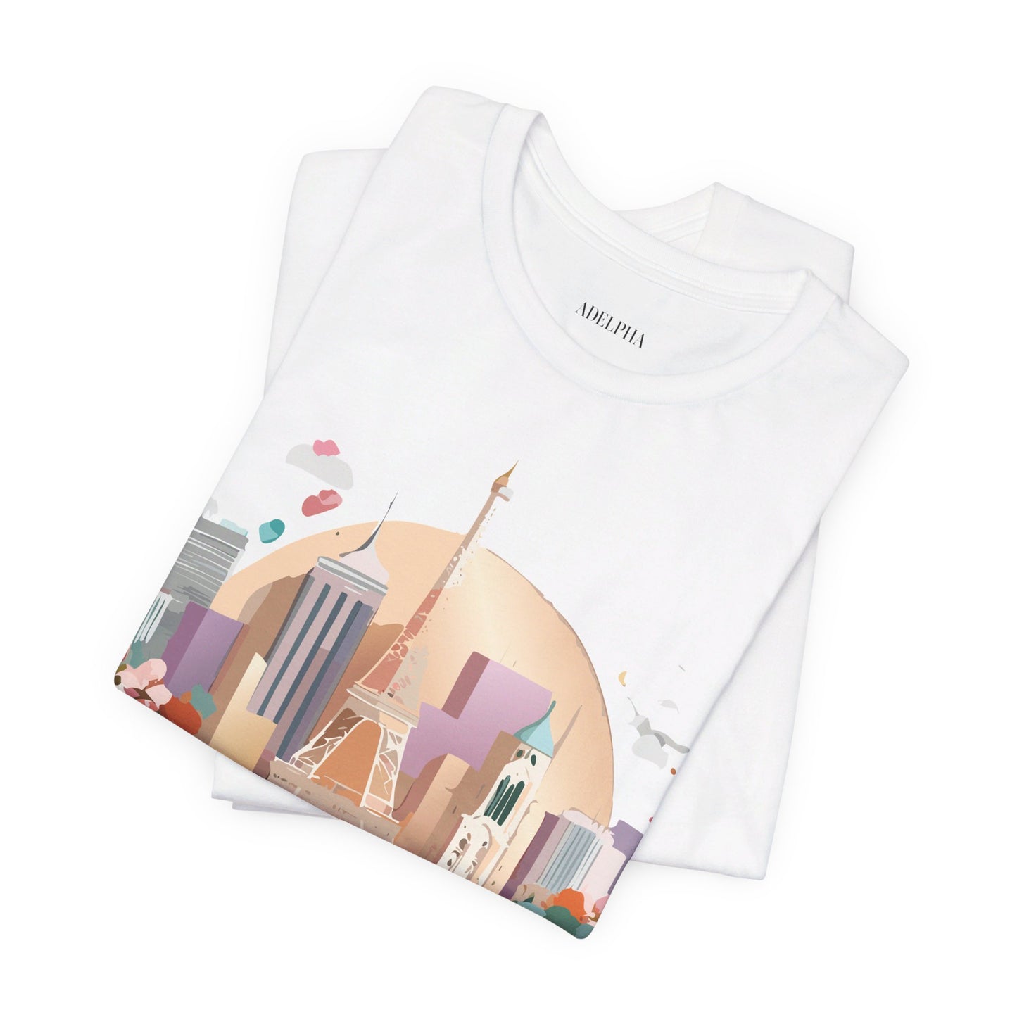 Natural Cotton Tee Shirt - Beautiful Places Collection - Paris Printify