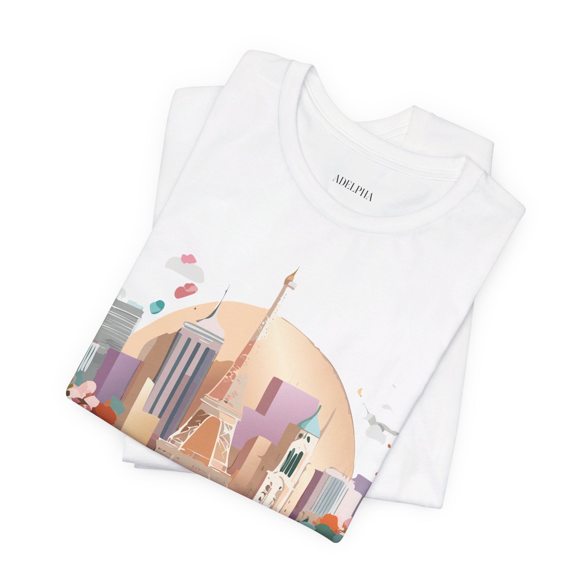 Natural Cotton Tee Shirt - Beautiful Places Collection - Paris Printify
