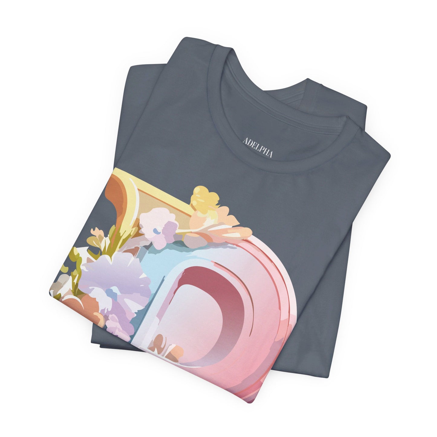 Natural Cotton Tee Shirt - Letters Collection - P Printify