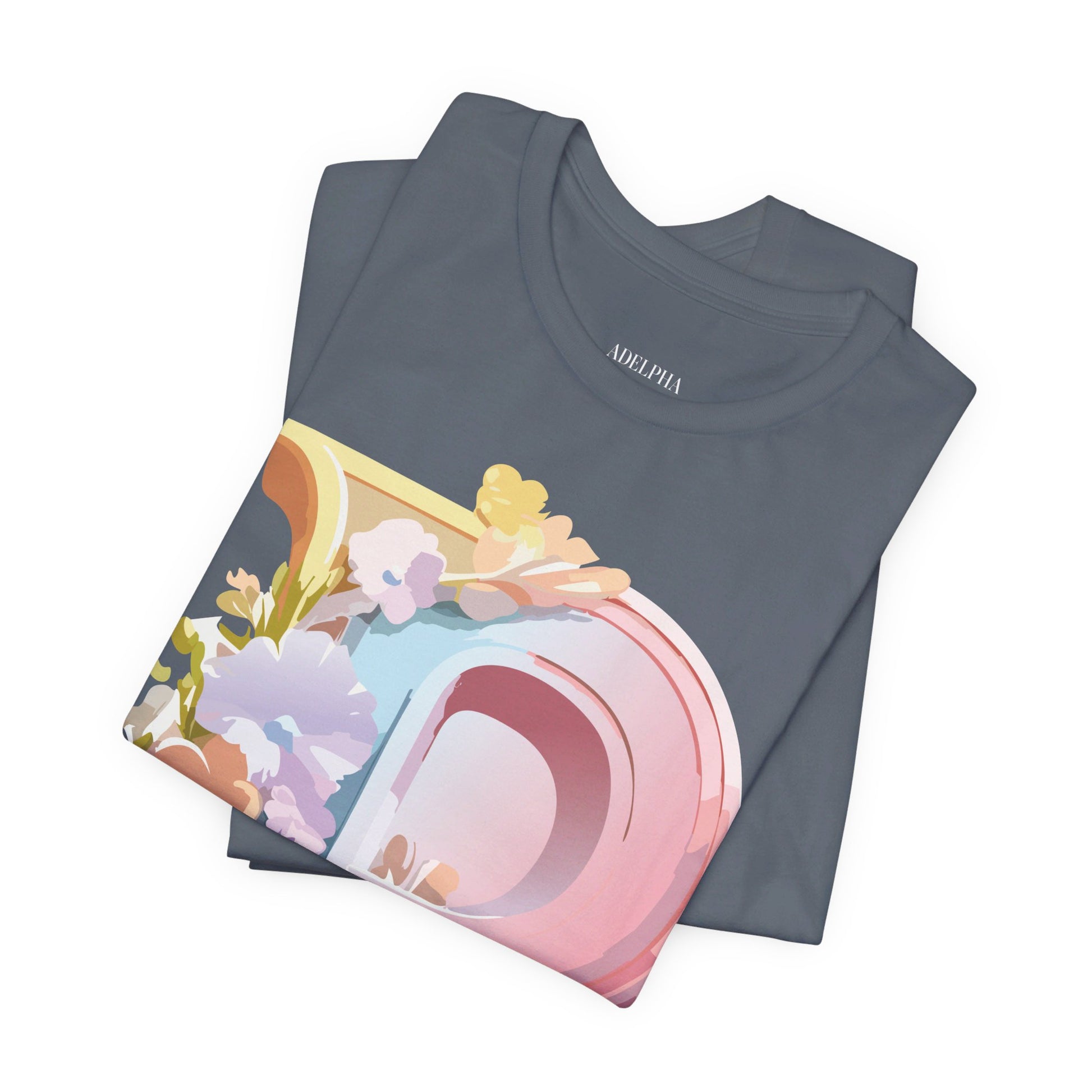 Natural Cotton Tee Shirt - Letters Collection - P Printify