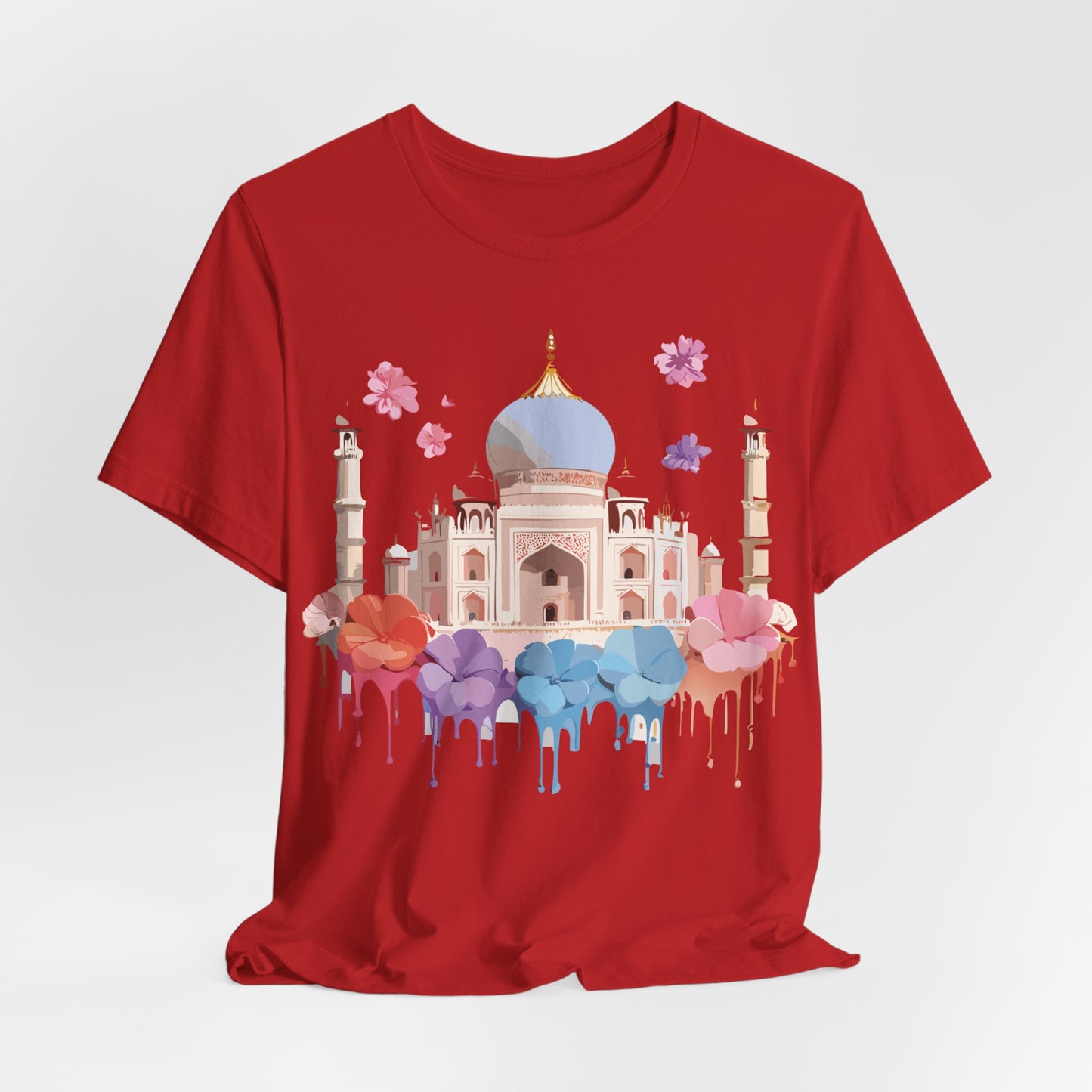 Natural Cotton Tee Shirt - Taj Mahal, India Printify