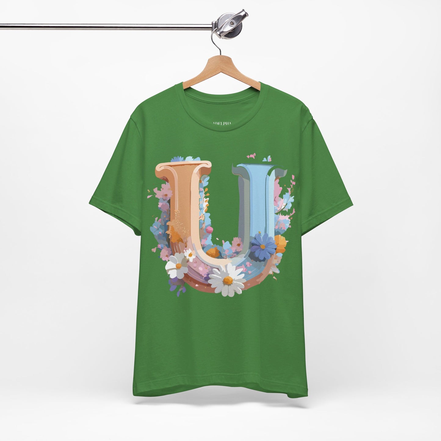 Natural Cotton Tee Shirt - Letters Collection - U Printify