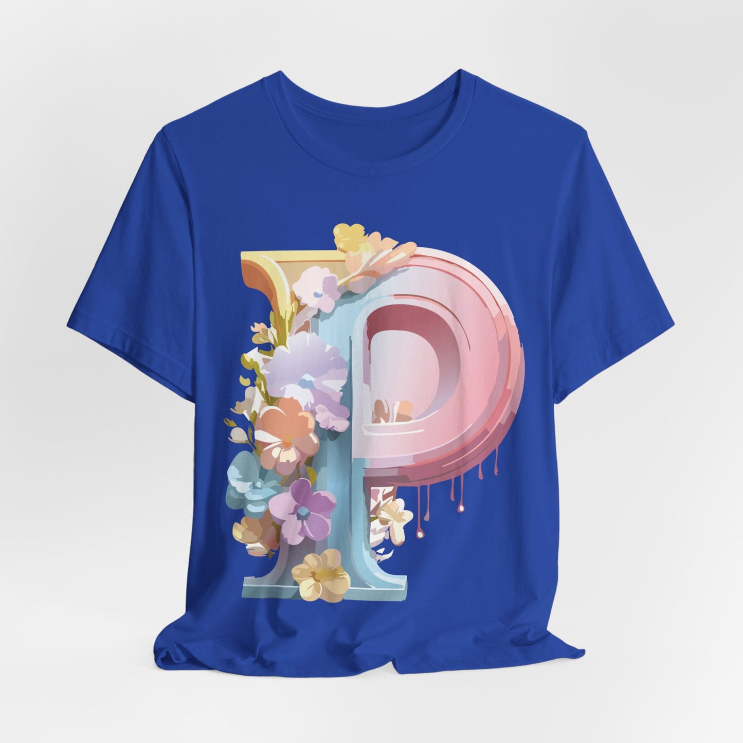 Natural Cotton Tee Shirt - Letters Collection - P Printify