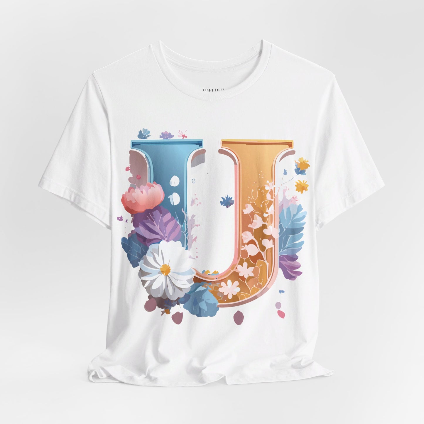 Natural Cotton Tee Shirt - Letters Collection - U Printify
