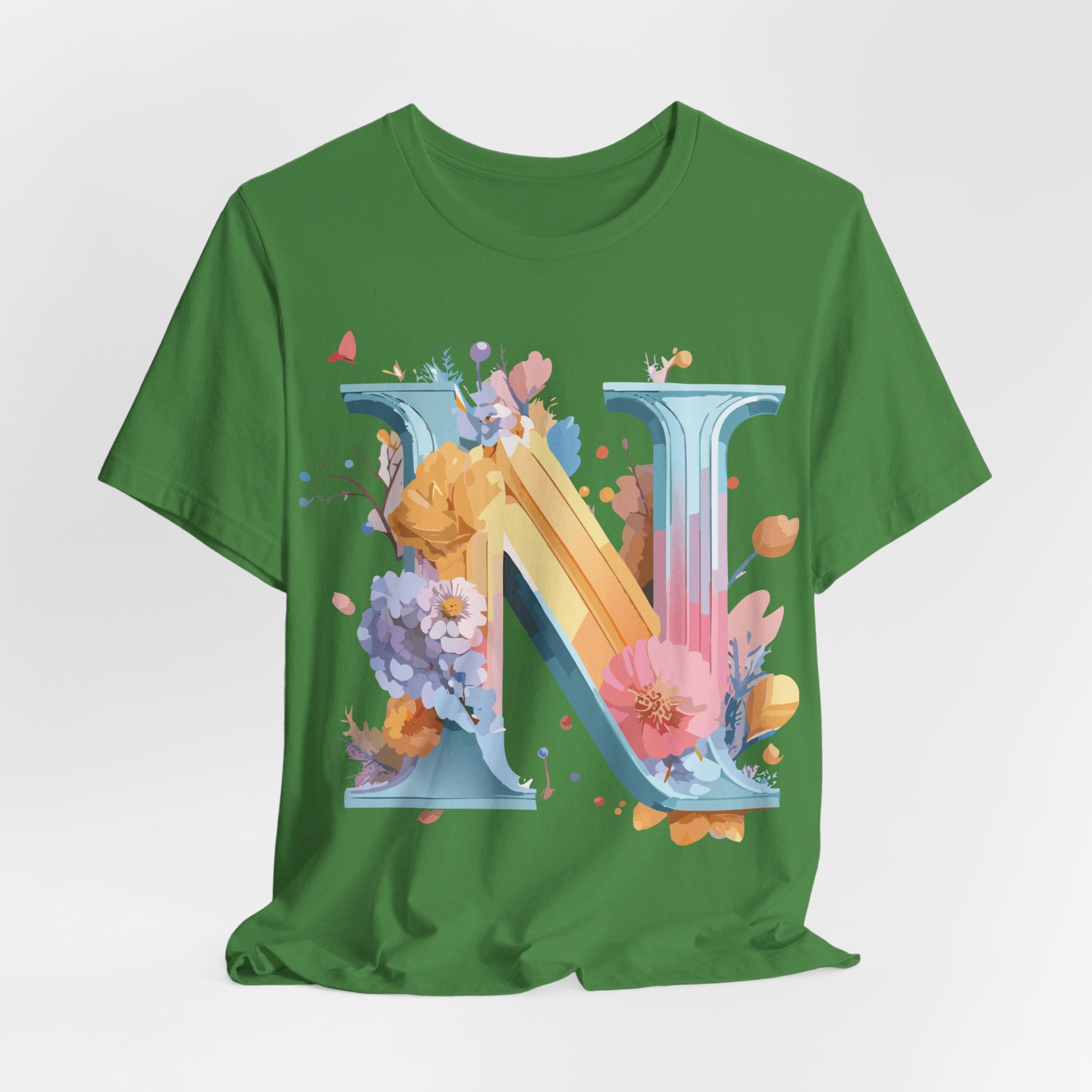 Natural Cotton Tee Shirt - Letters Collection - N Printify