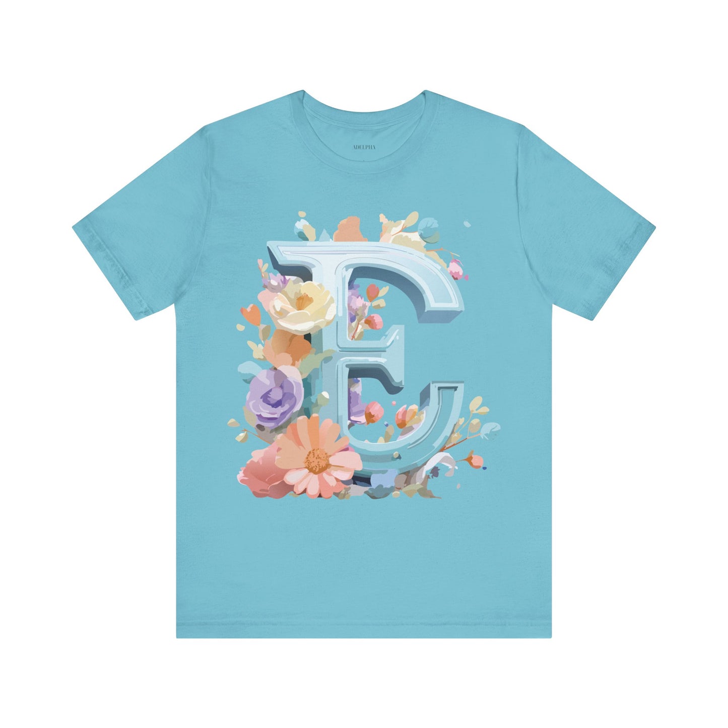 Natural Cotton Tee Shirt - Letters Collection - E Printify